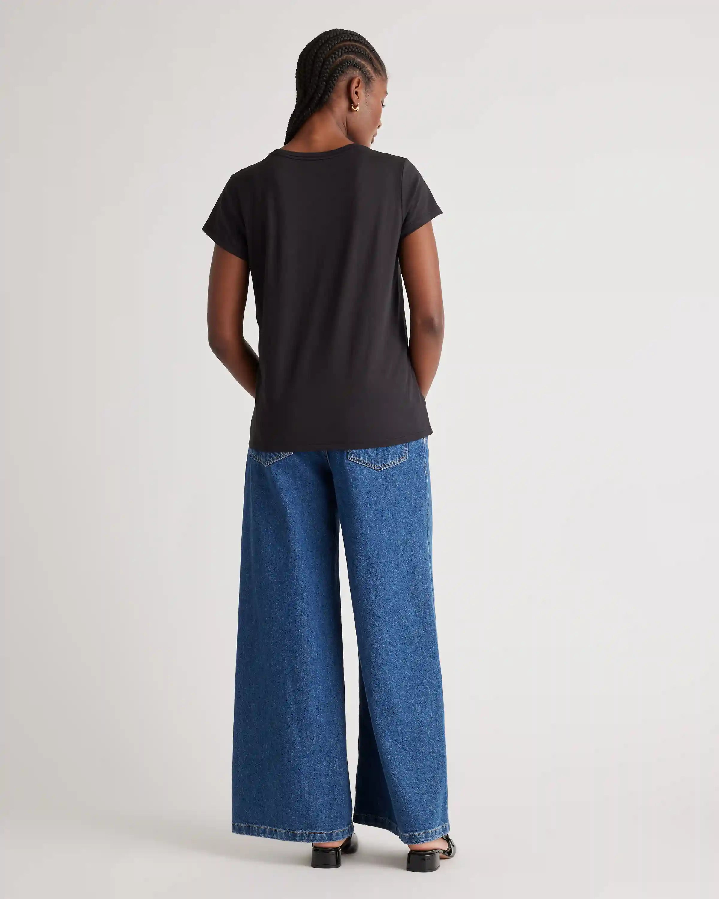 Cotton Modal Crew Neck Swing Tee