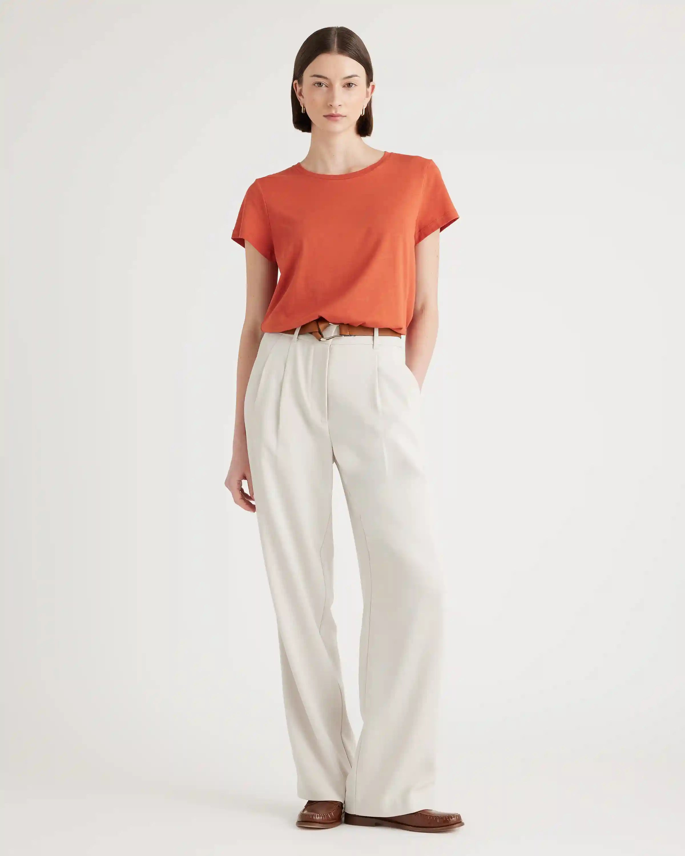 Cotton Modal Crew Neck Swing Tee