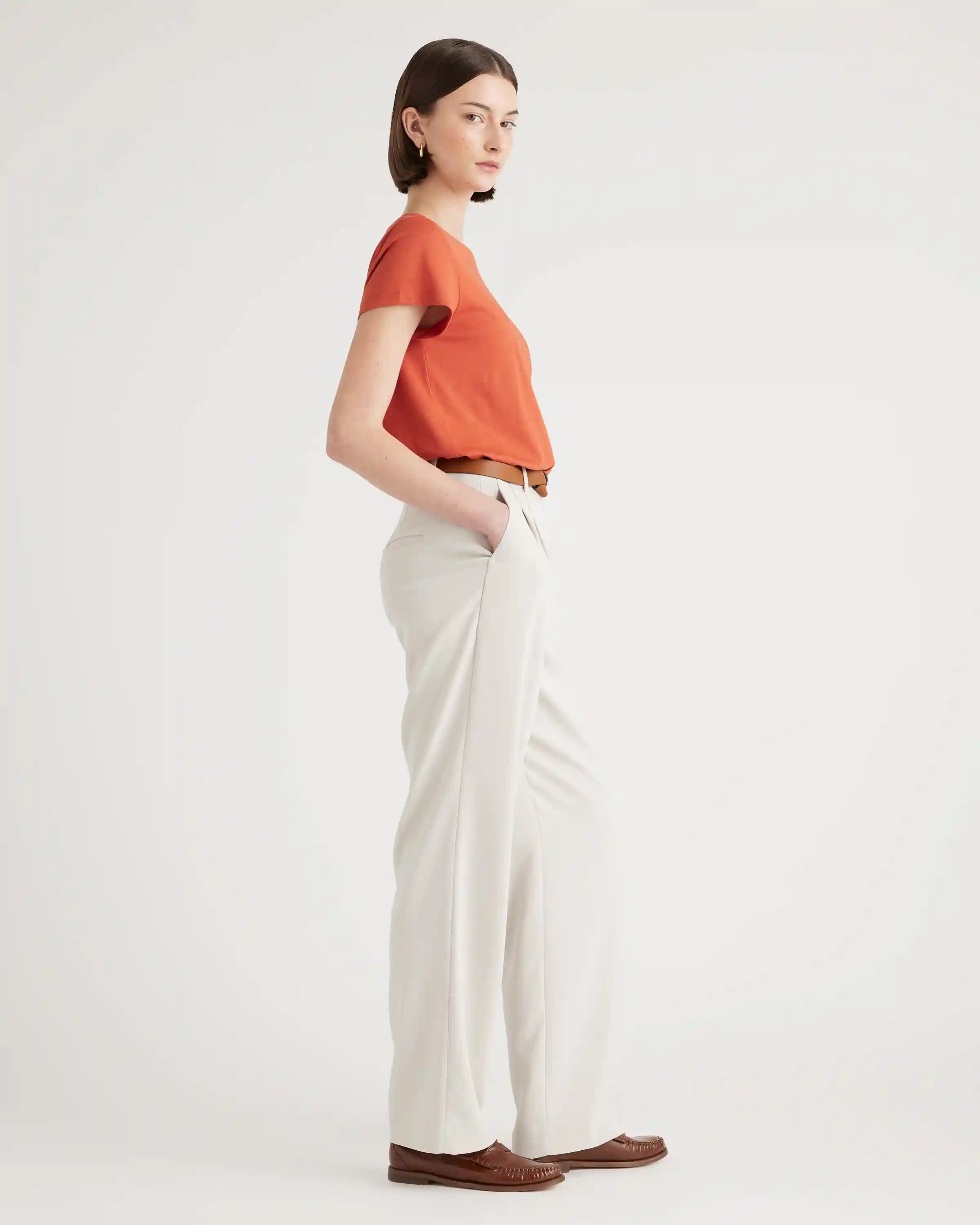 Cotton Modal Crew Neck Swing Tee