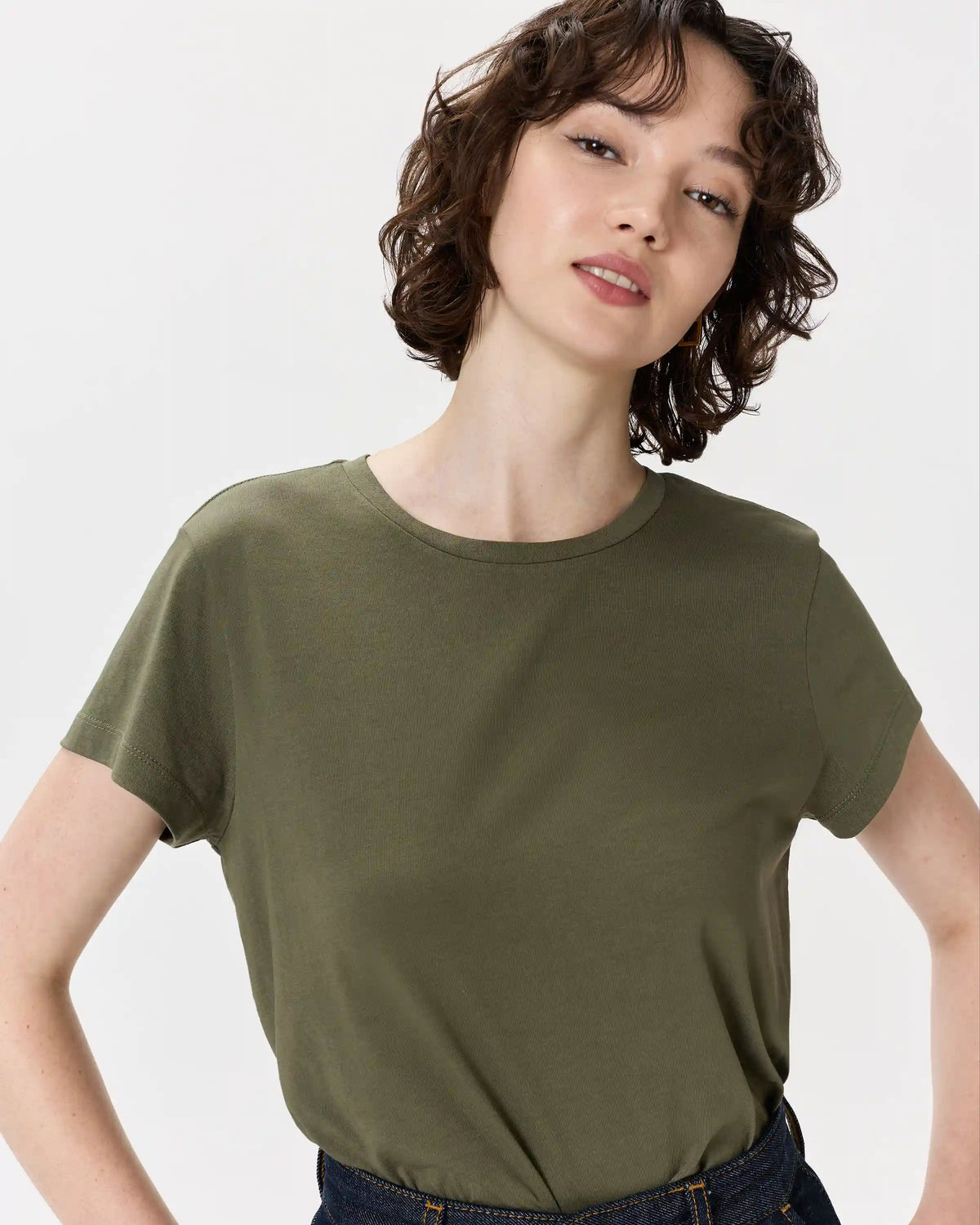 Cotton Modal Crew Neck Swing Tee
