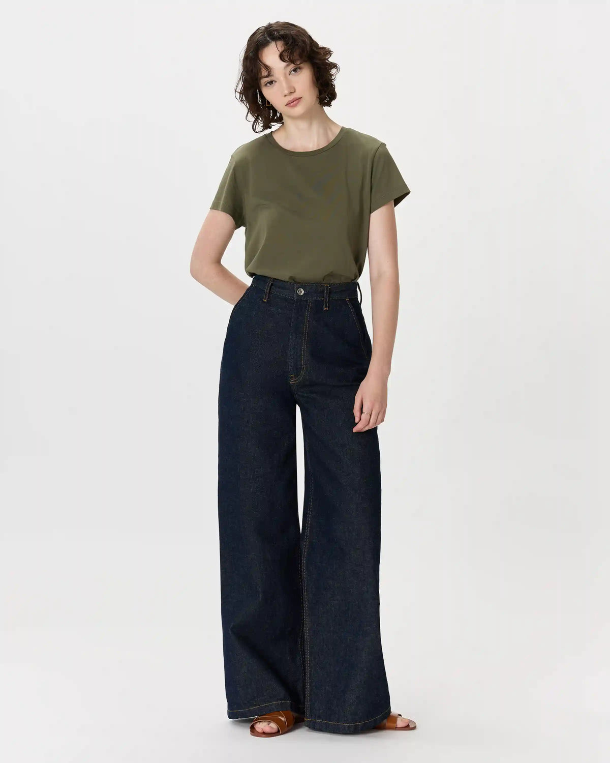 Cotton Modal Crew Neck Swing Tee