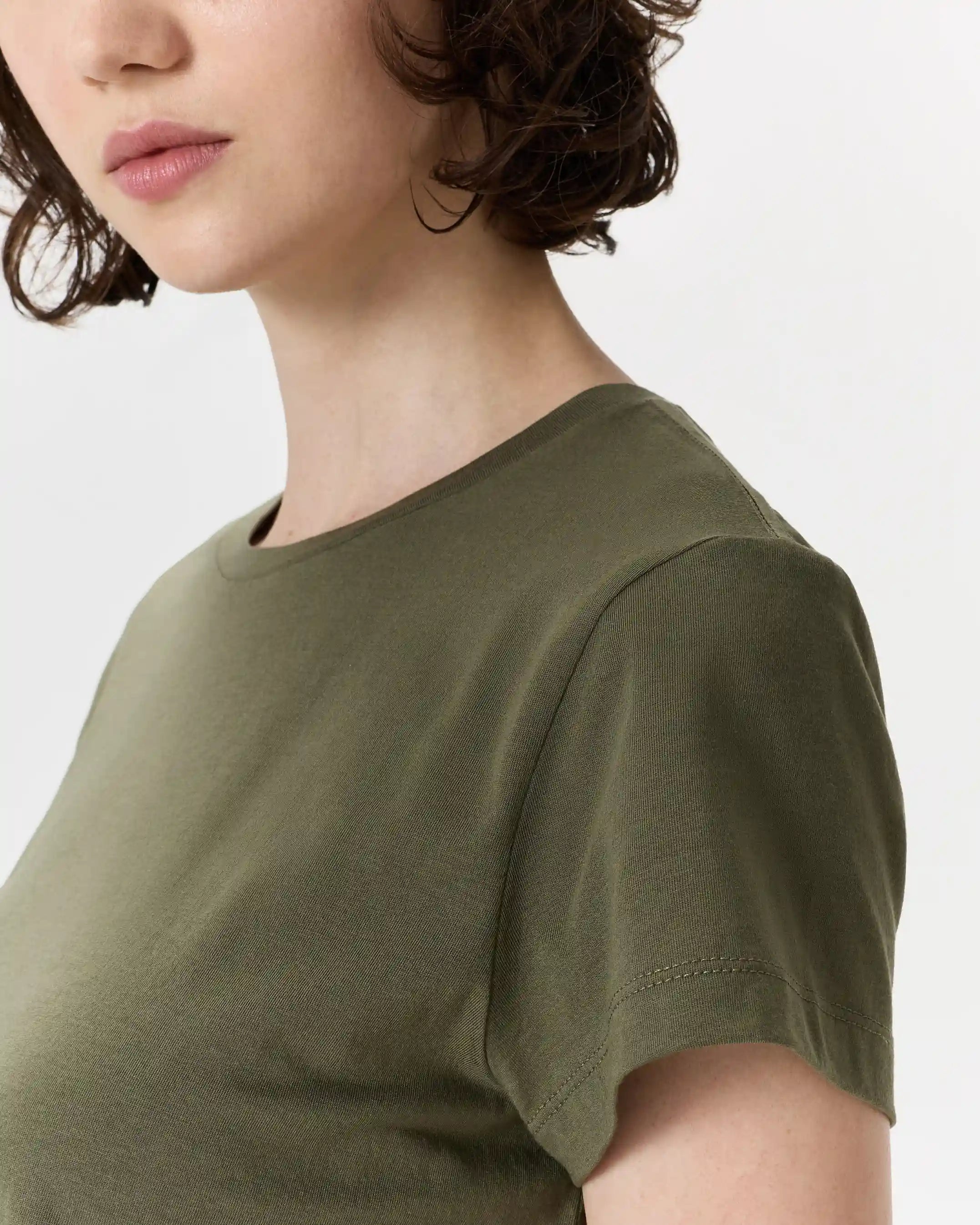 Cotton Modal Crew Neck Swing Tee