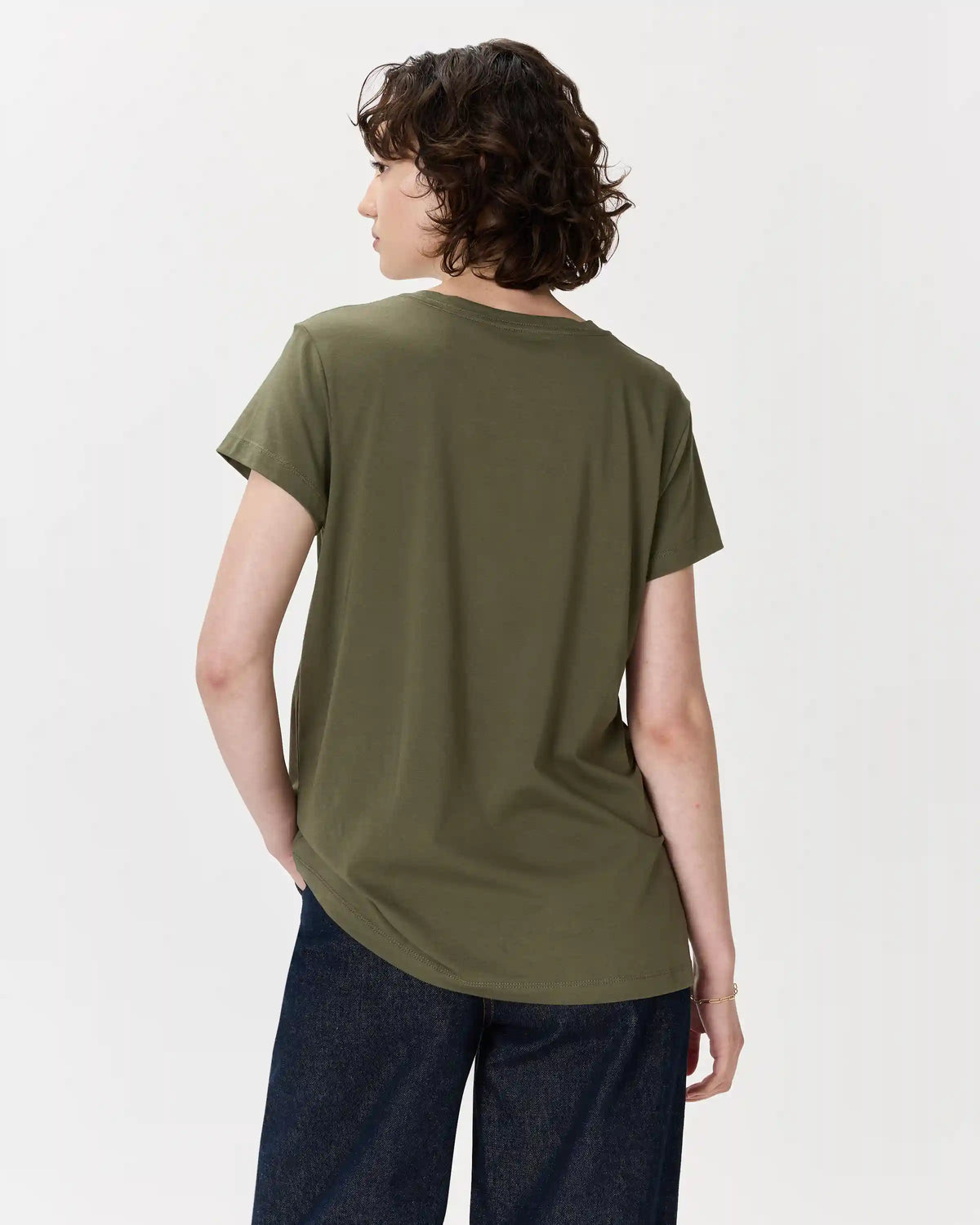 Cotton Modal Crew Neck Swing Tee