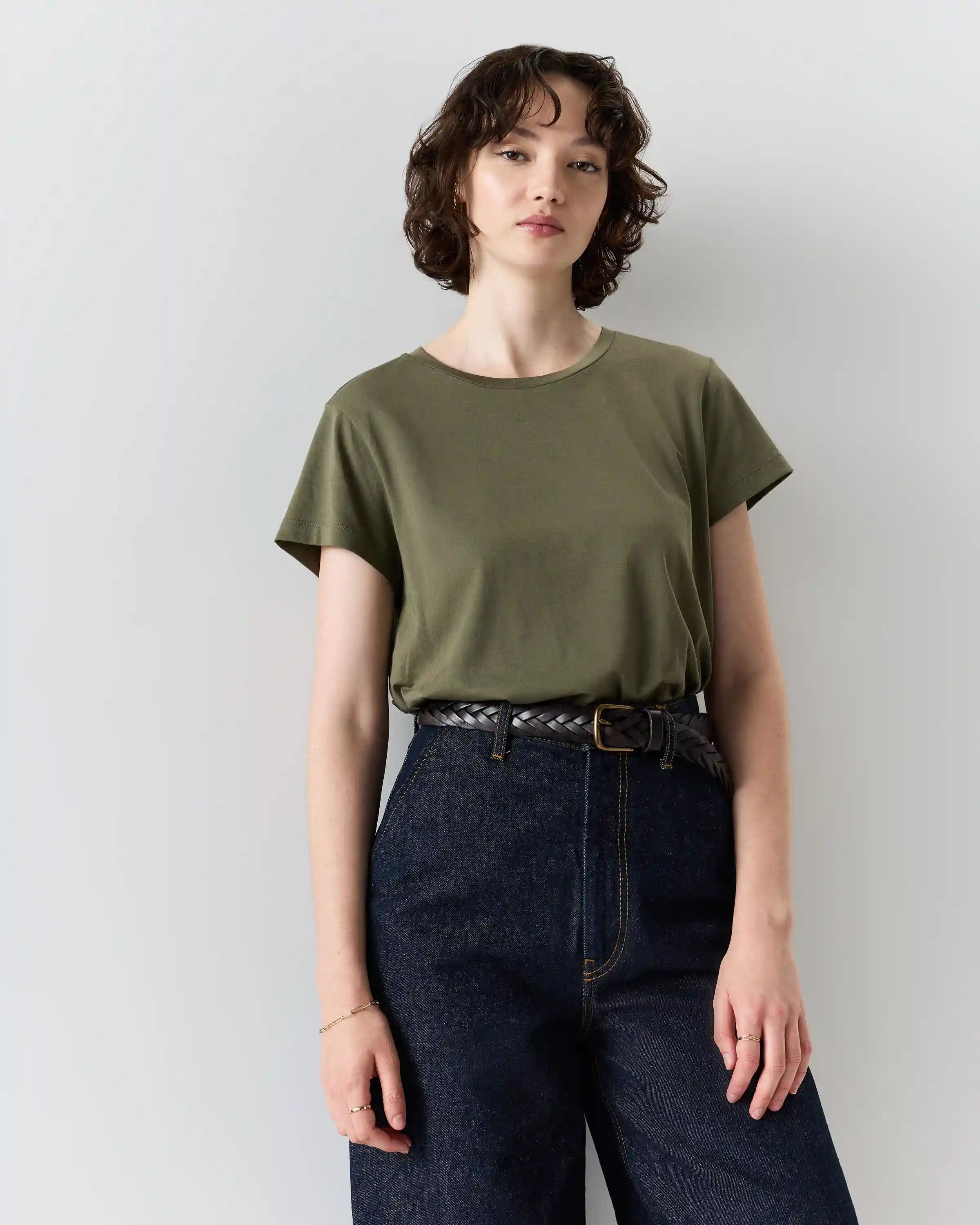 Cotton Modal Crew Neck Swing Tee