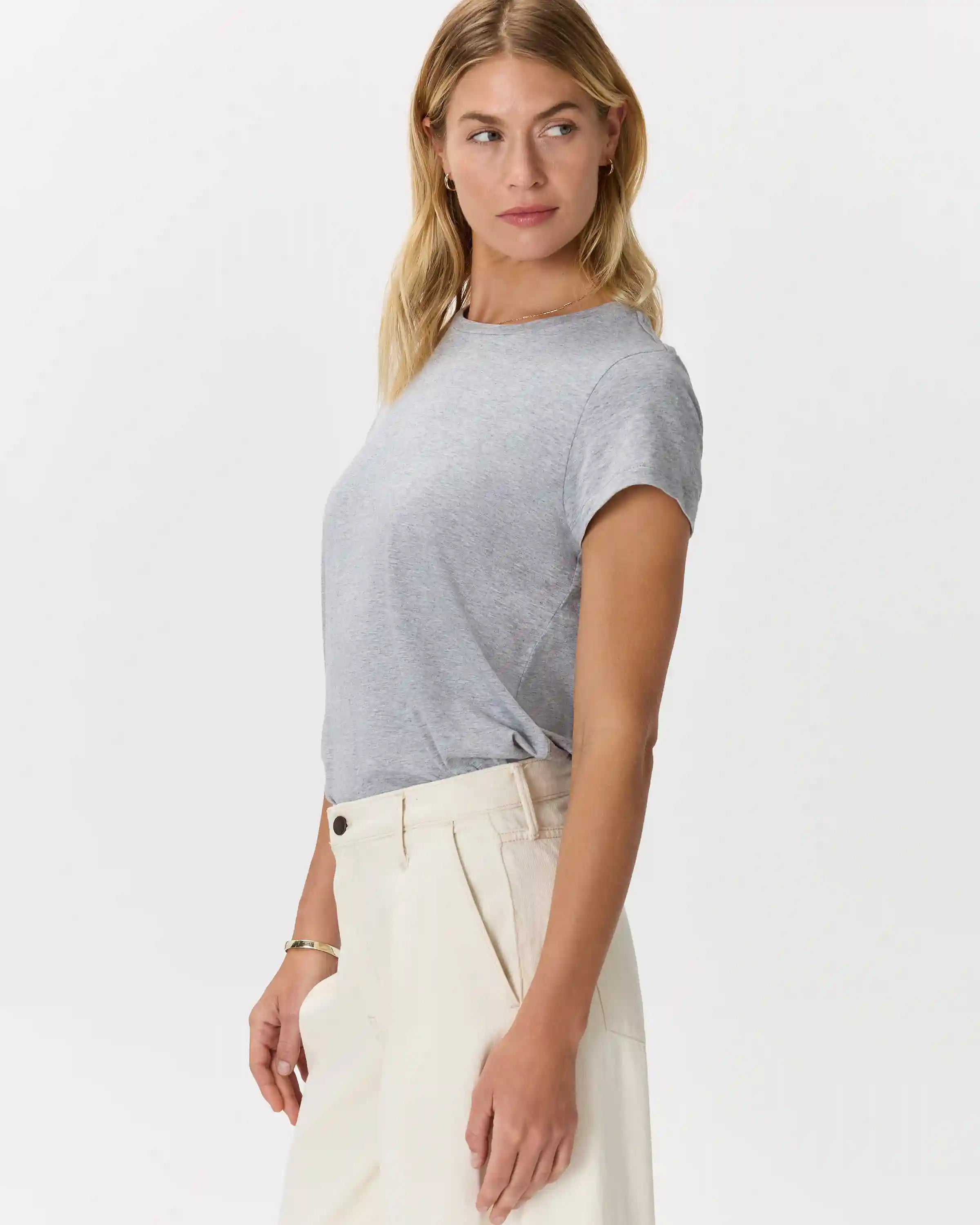 Cotton Modal Crew Neck Swing Tee