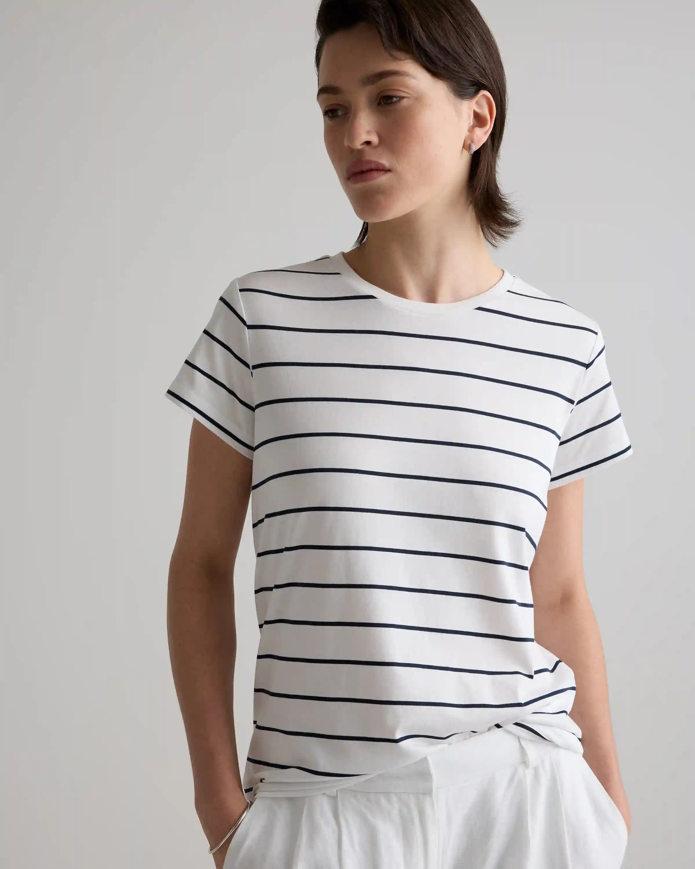 Cotton Modal Crew Neck Swing Tee