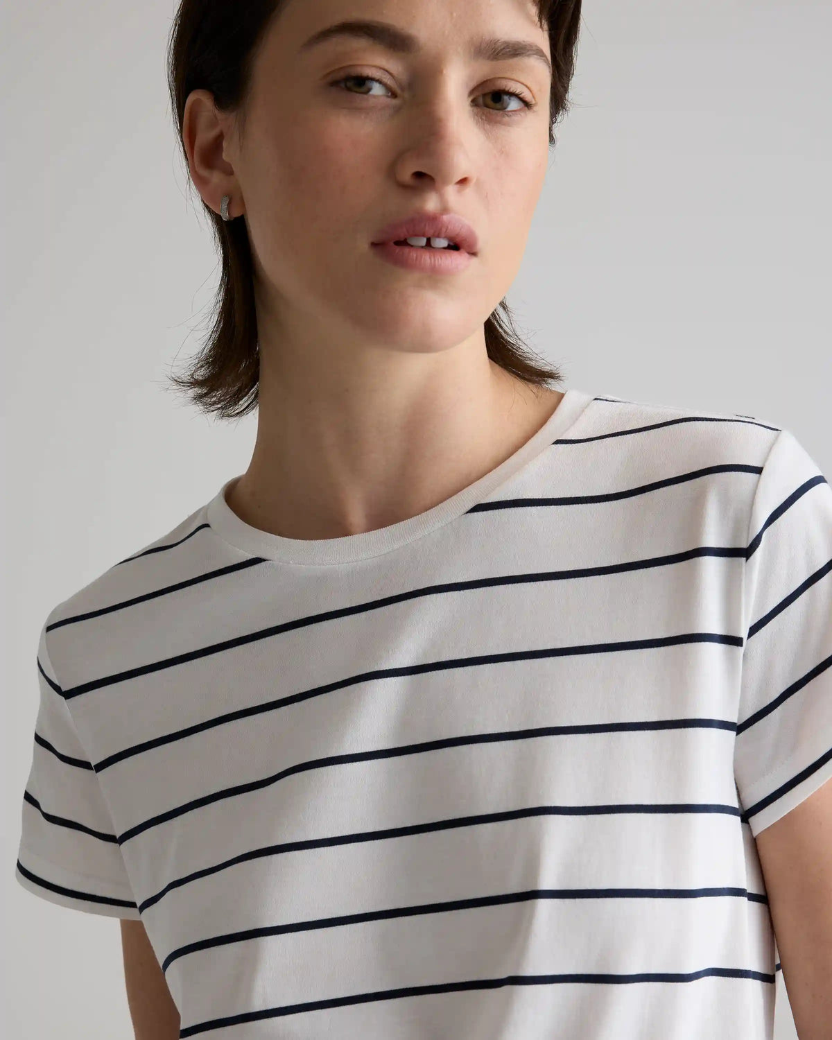 Cotton Modal Crew Neck Swing Tee