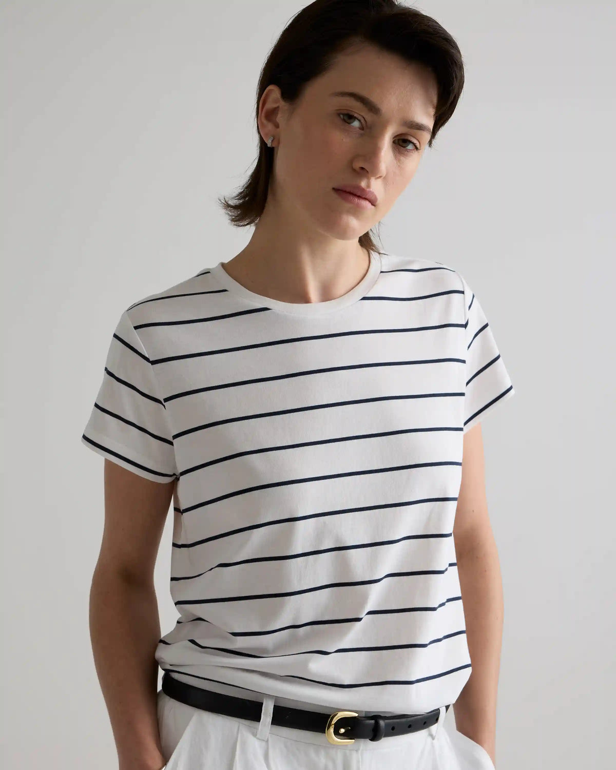 Cotton Modal Crew Neck Swing Tee