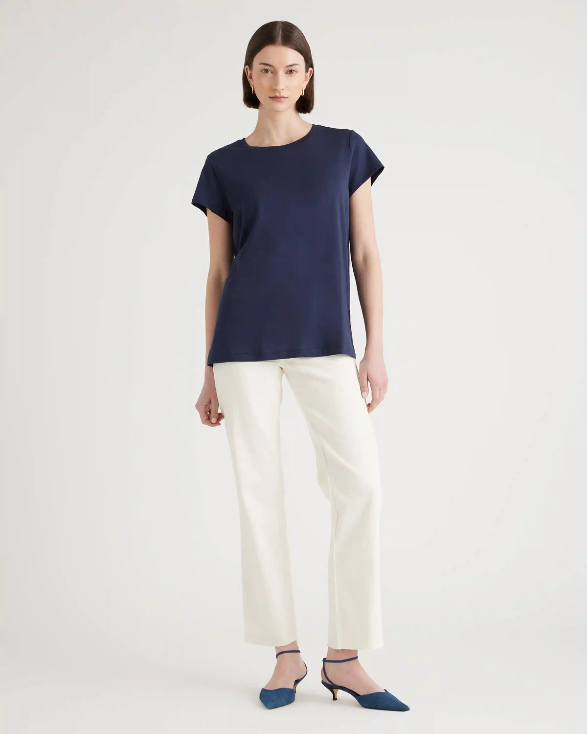 Cotton Modal Crew Neck Swing Tee