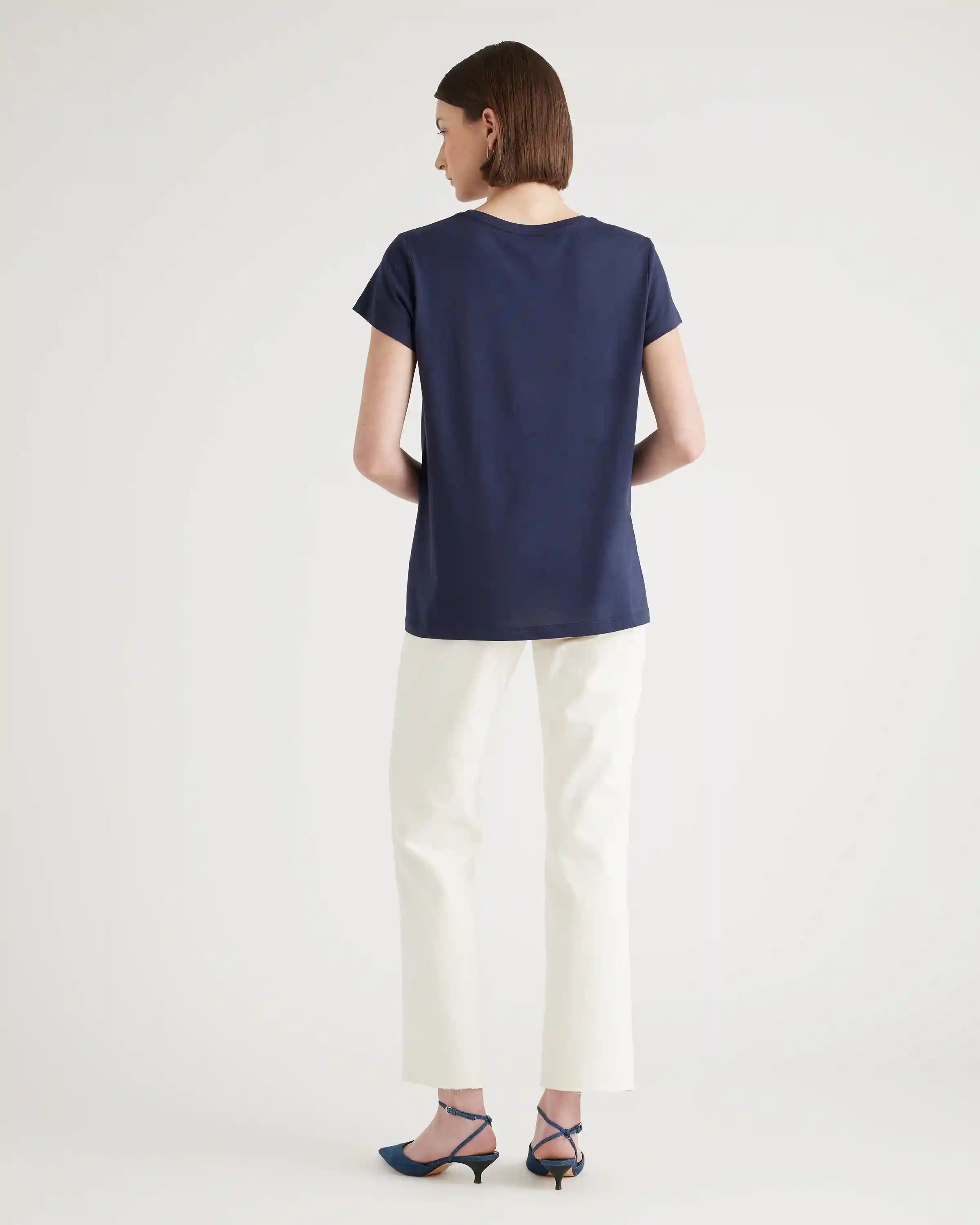 Cotton Modal Crew Neck Swing Tee