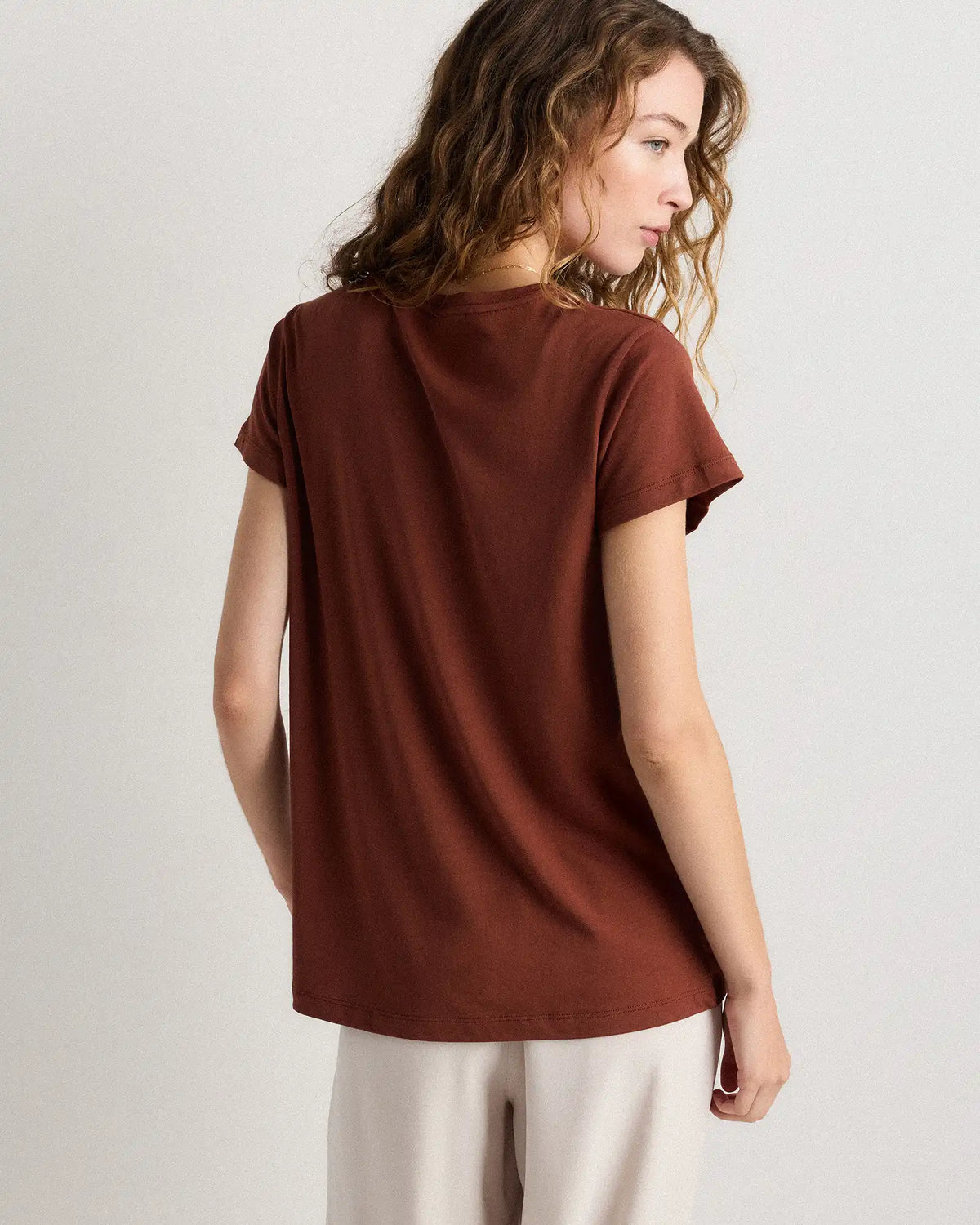 Cotton Modal Crew Neck Swing Tee
