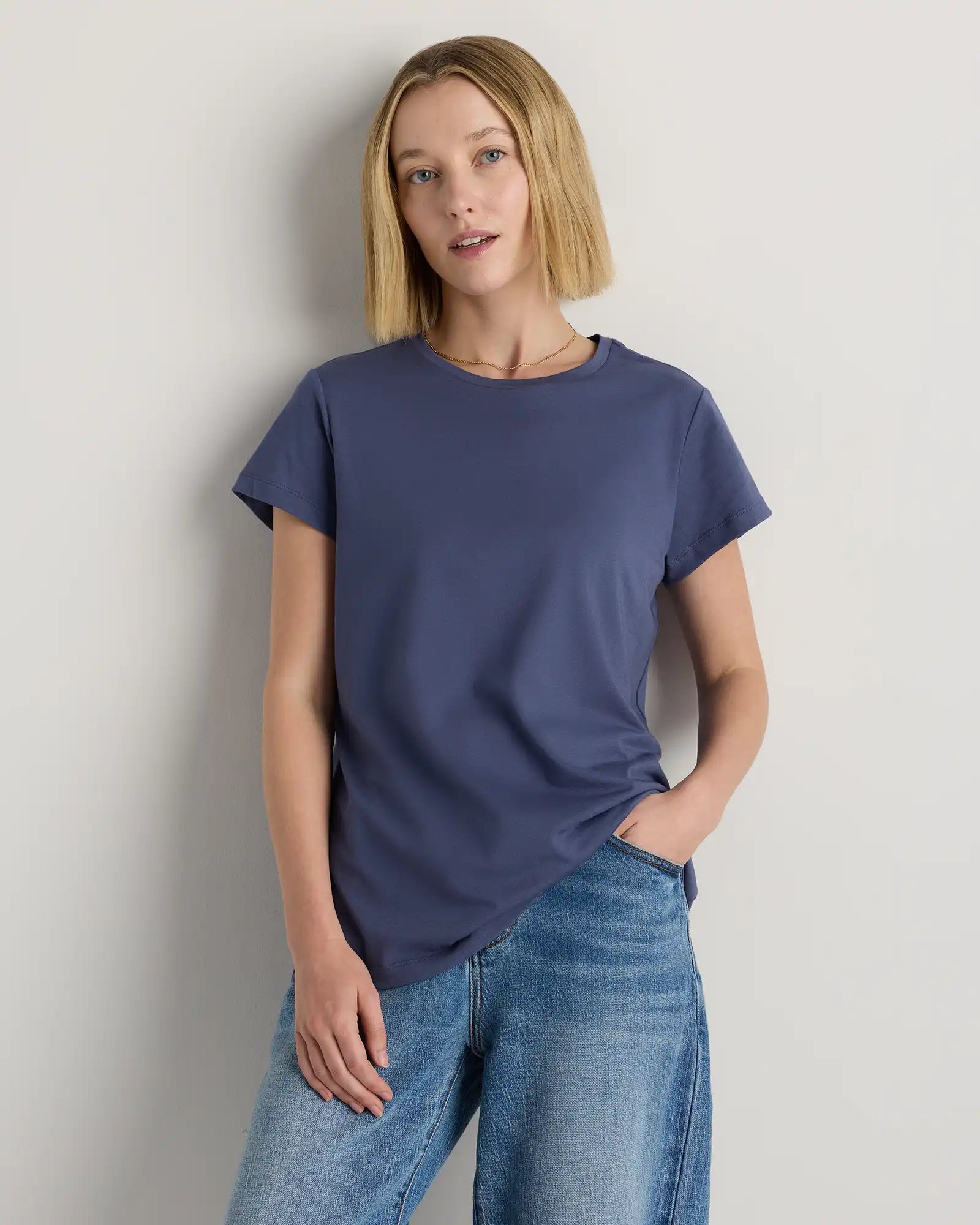 Cotton Modal Crew Neck Swing Tee