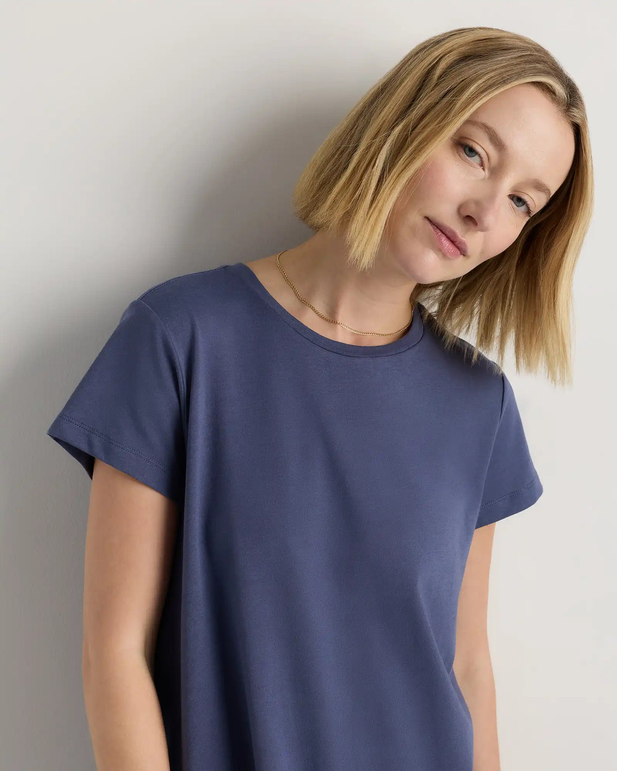 Cotton Modal Crew Neck Swing Tee