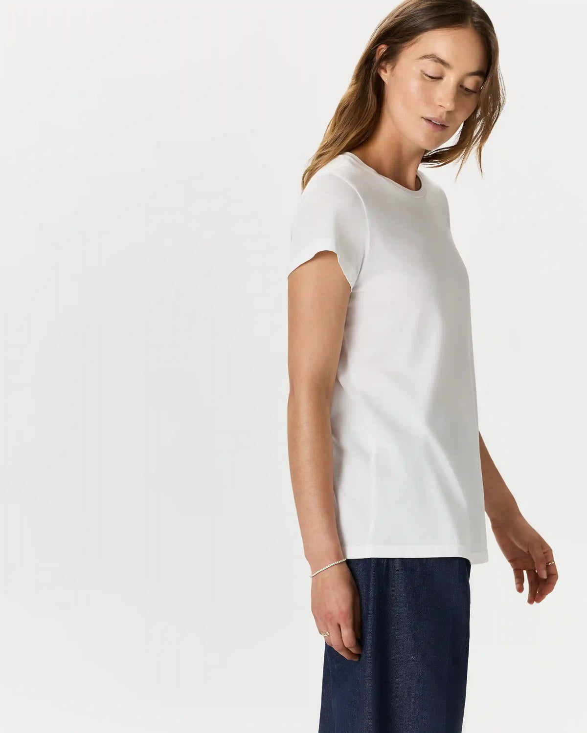 Cotton Modal Crew Neck Swing Tee