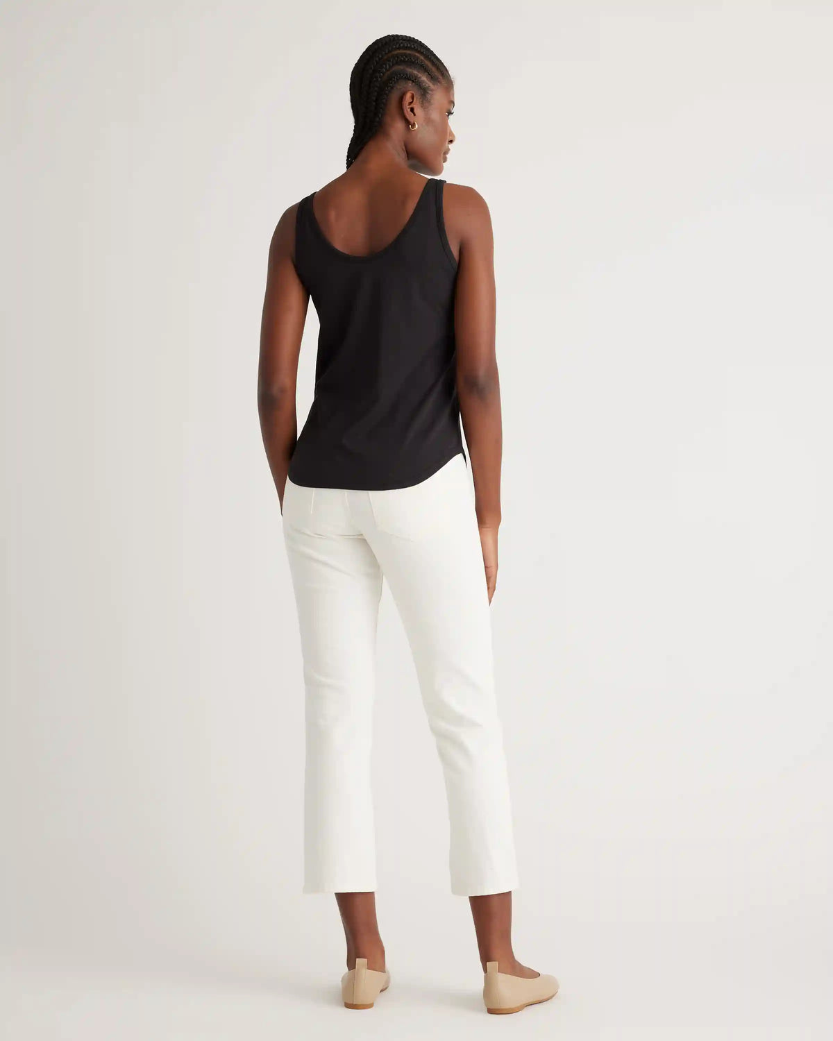 Cotton Modal Double Scoop Neck Tank