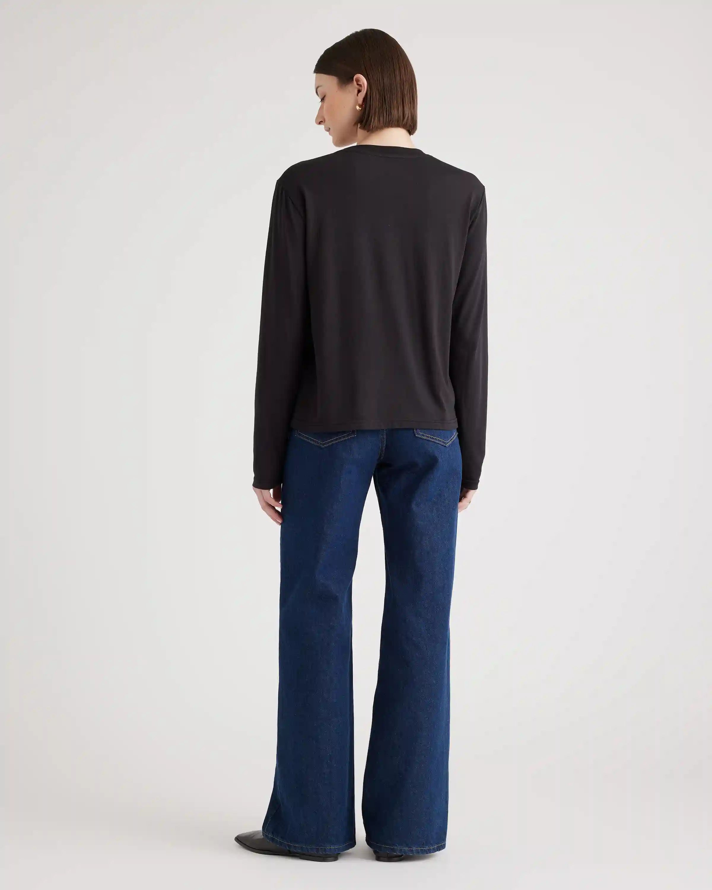 Cotton Modal Relaxed Long Sleeve Tee