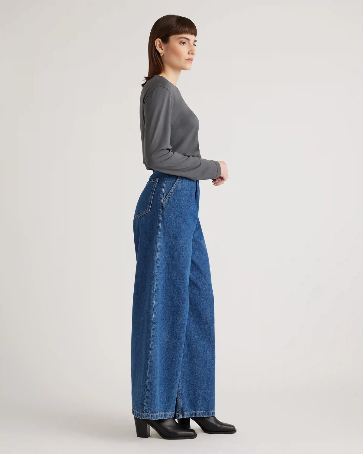 Cotton Modal Relaxed Long Sleeve Tee