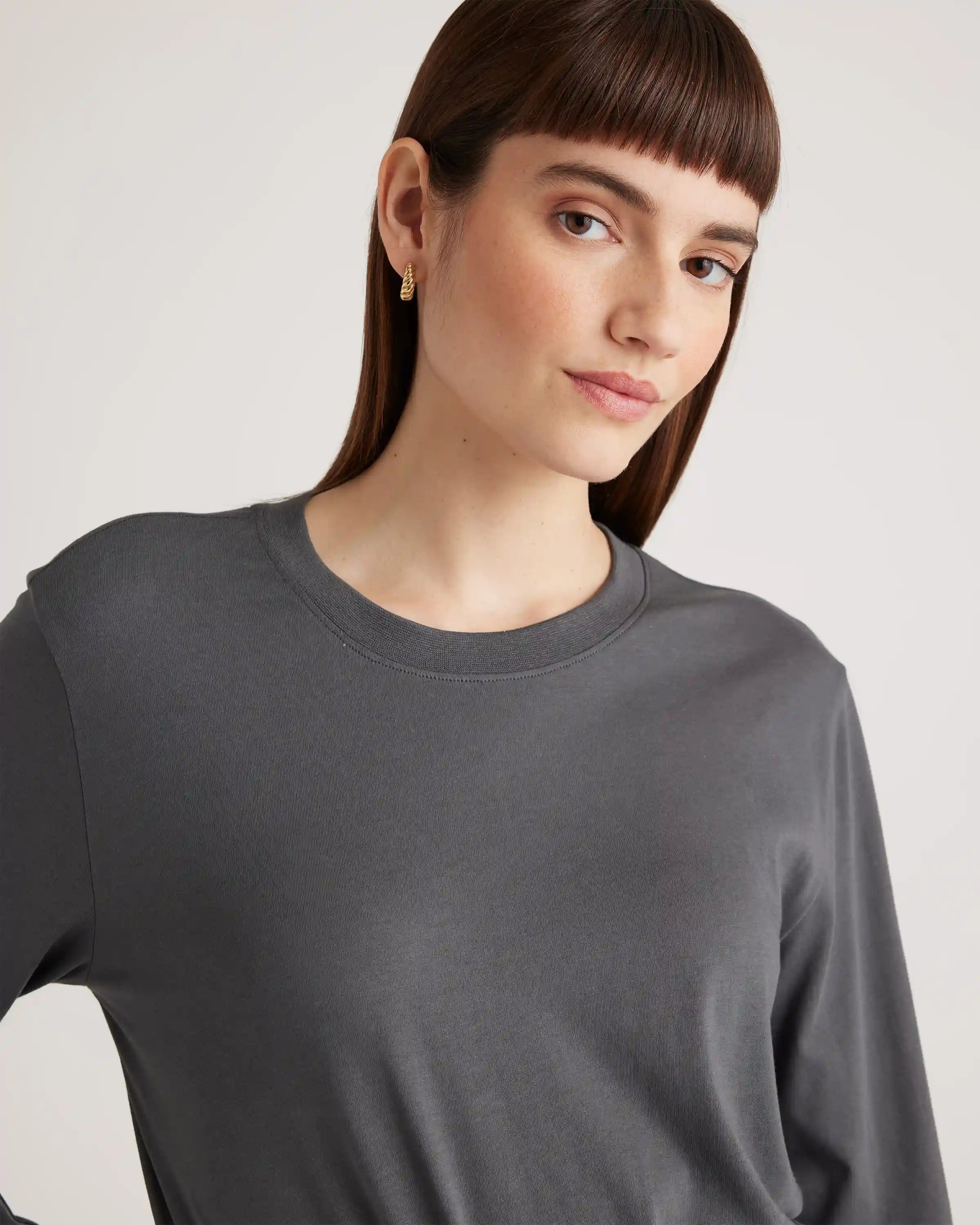 Cotton Modal Relaxed Long Sleeve Tee