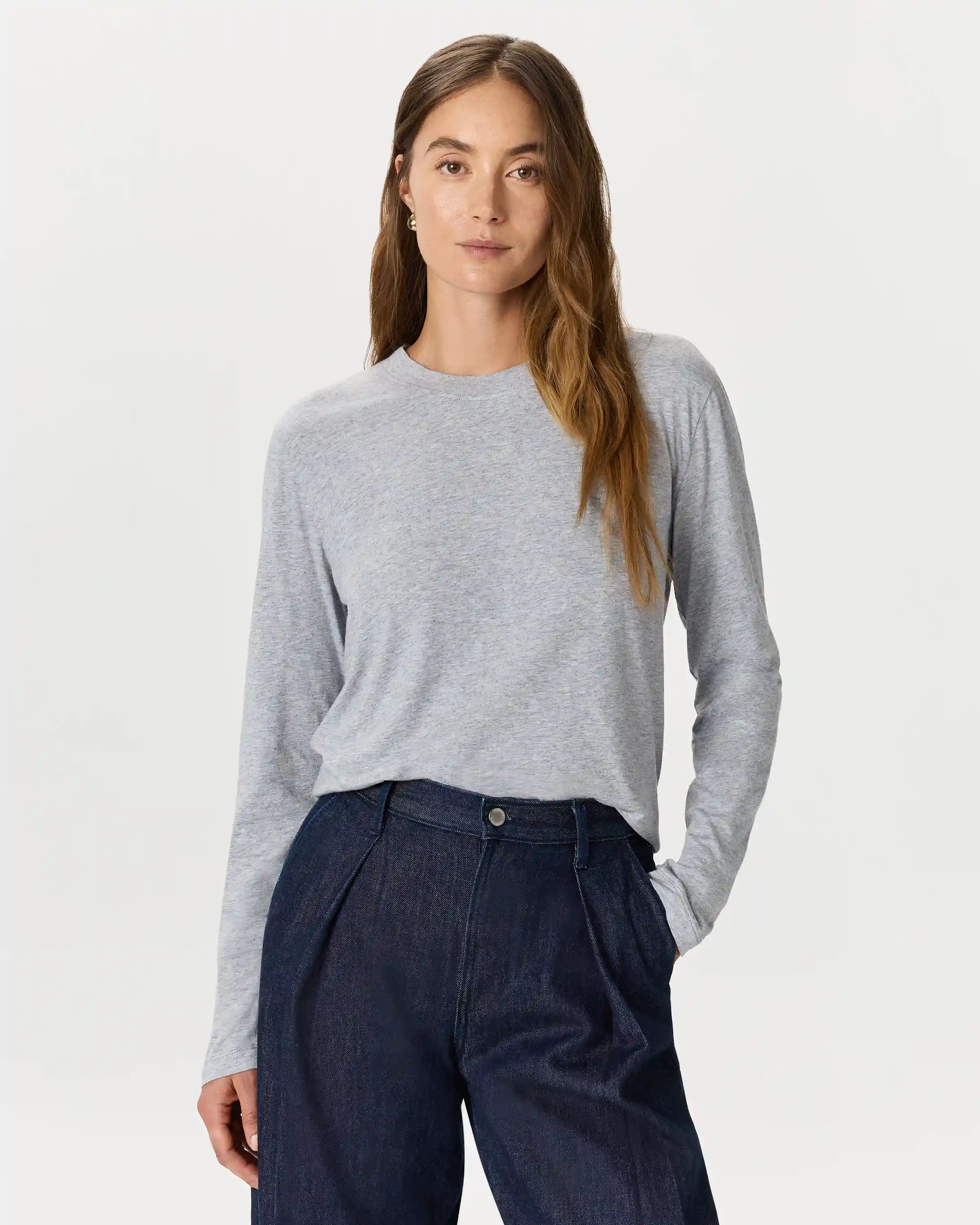 Cotton Modal Relaxed Long Sleeve Tee