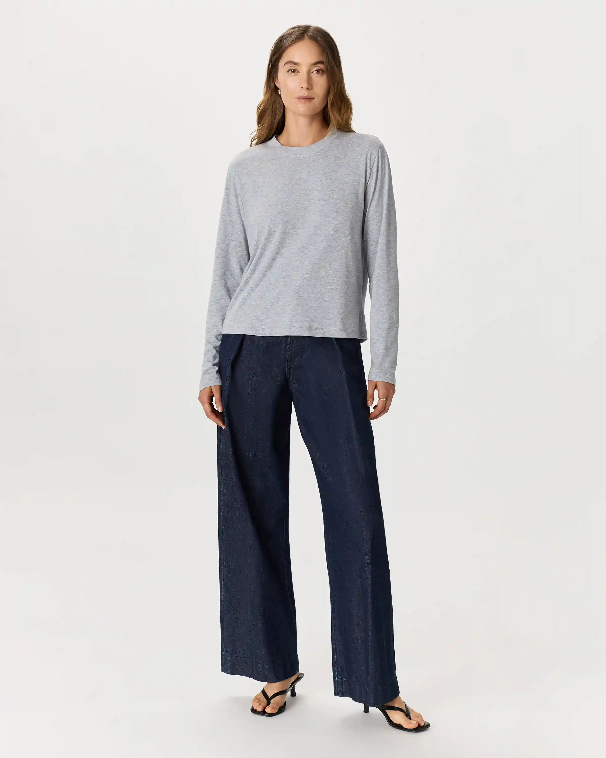 Cotton Modal Relaxed Long Sleeve Tee