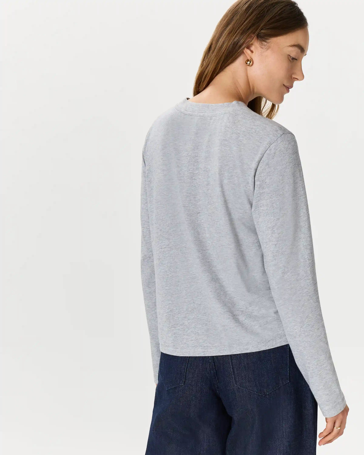 Cotton Modal Relaxed Long Sleeve Tee