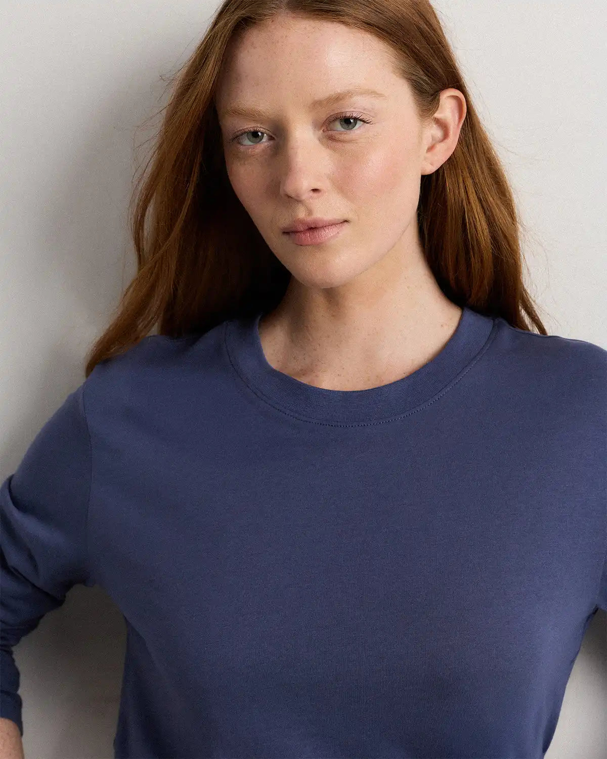 Cotton Modal Relaxed Long Sleeve Tee