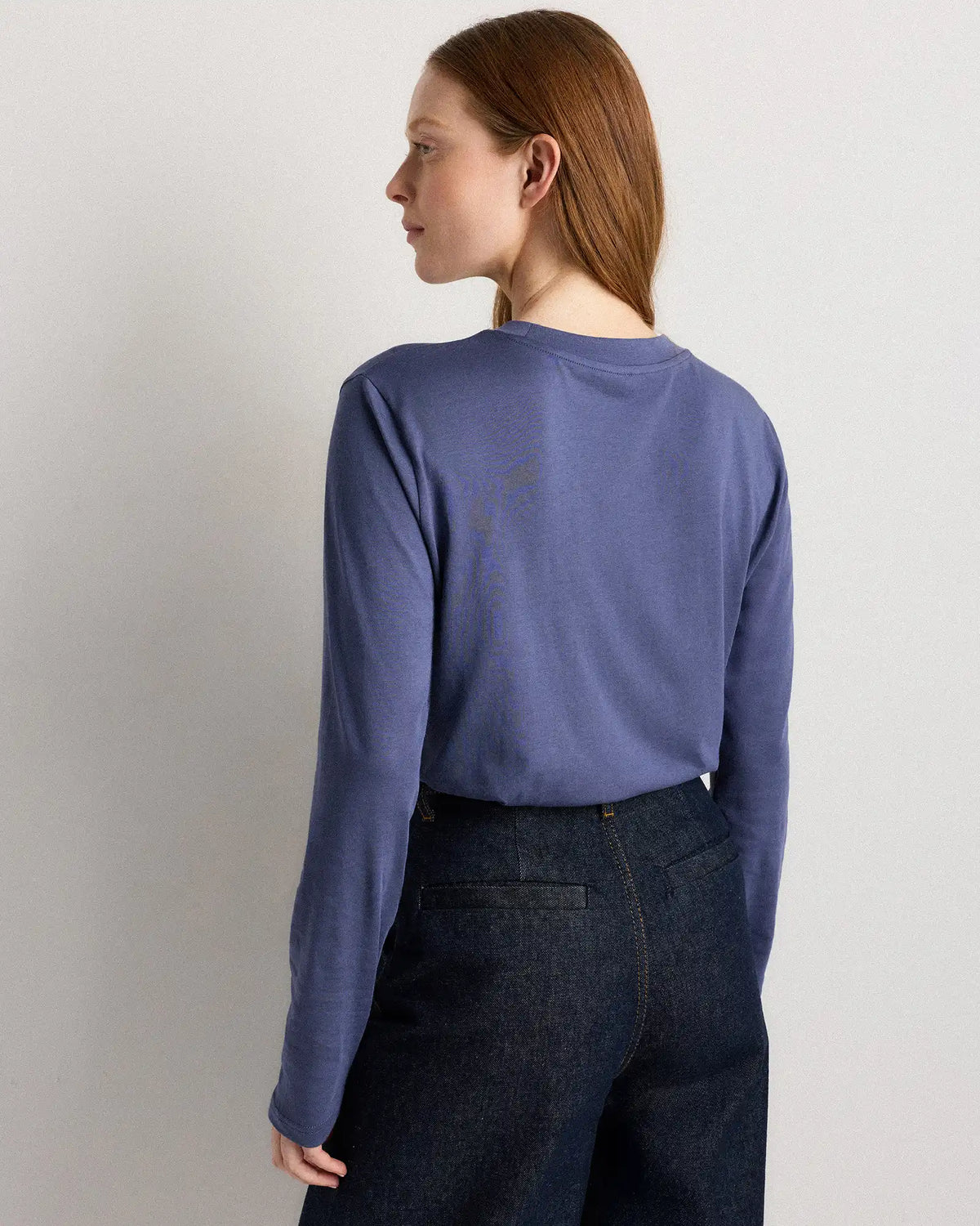 Cotton Modal Relaxed Long Sleeve Tee
