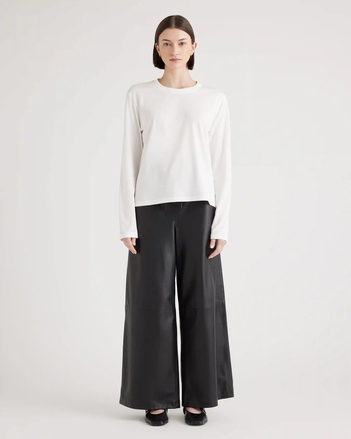 Cotton Modal Relaxed Long Sleeve Tee