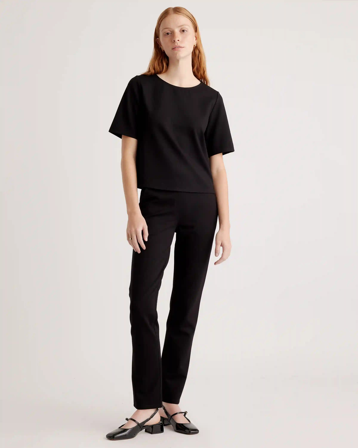 Ultra-Stretch Ponte Short Sleeve Top
