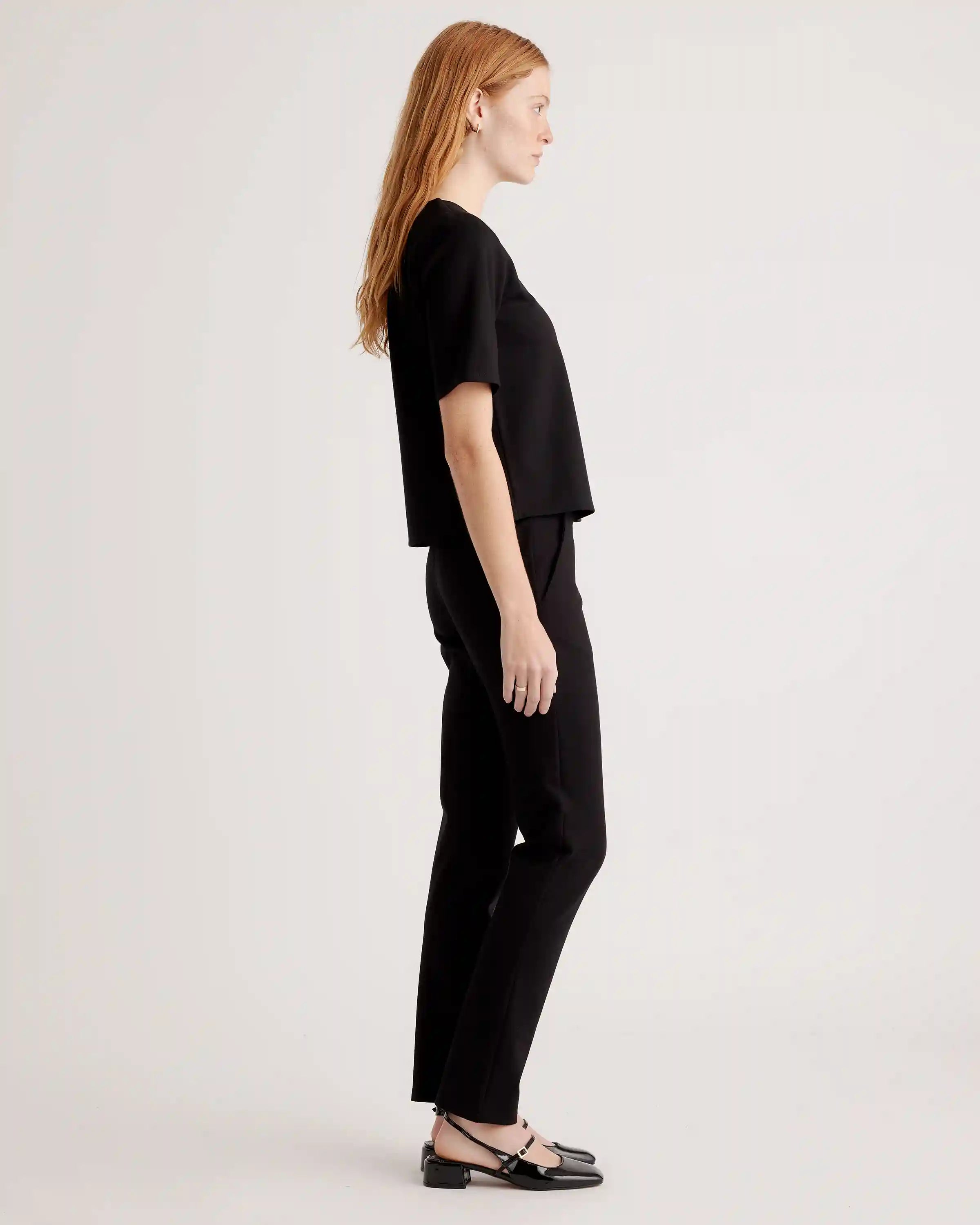 Ultra-Stretch Ponte Short Sleeve Top