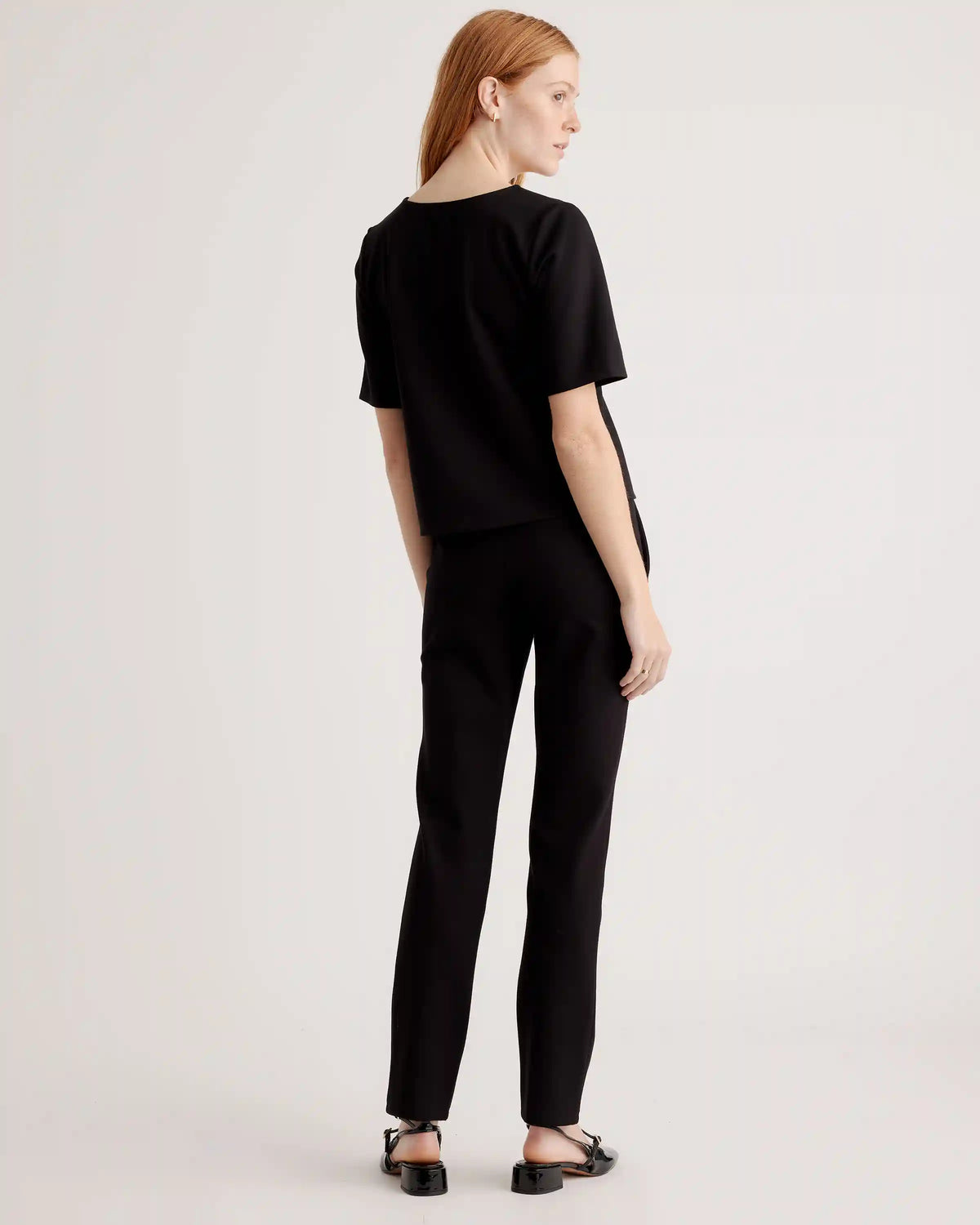 Ultra-Stretch Ponte Short Sleeve Top