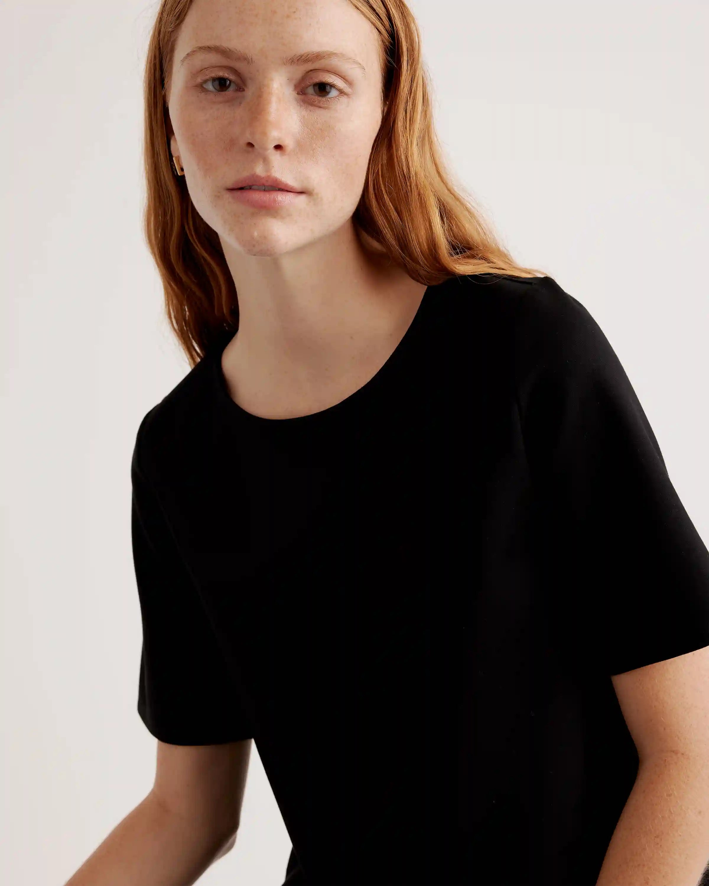 Ultra-Stretch Ponte Short Sleeve Top