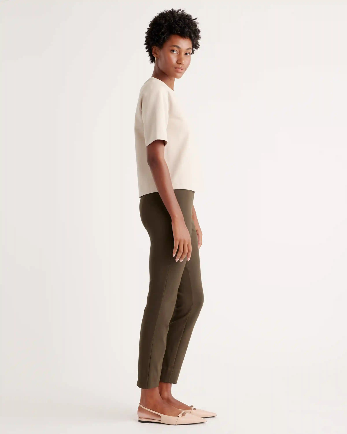 Ultra-Stretch Ponte Short Sleeve Top