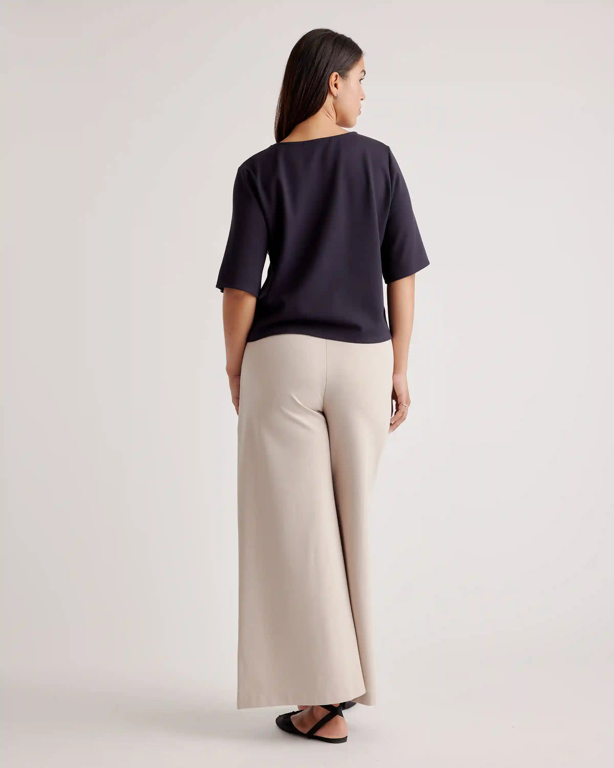 Ultra-Stretch Ponte Short Sleeve Top