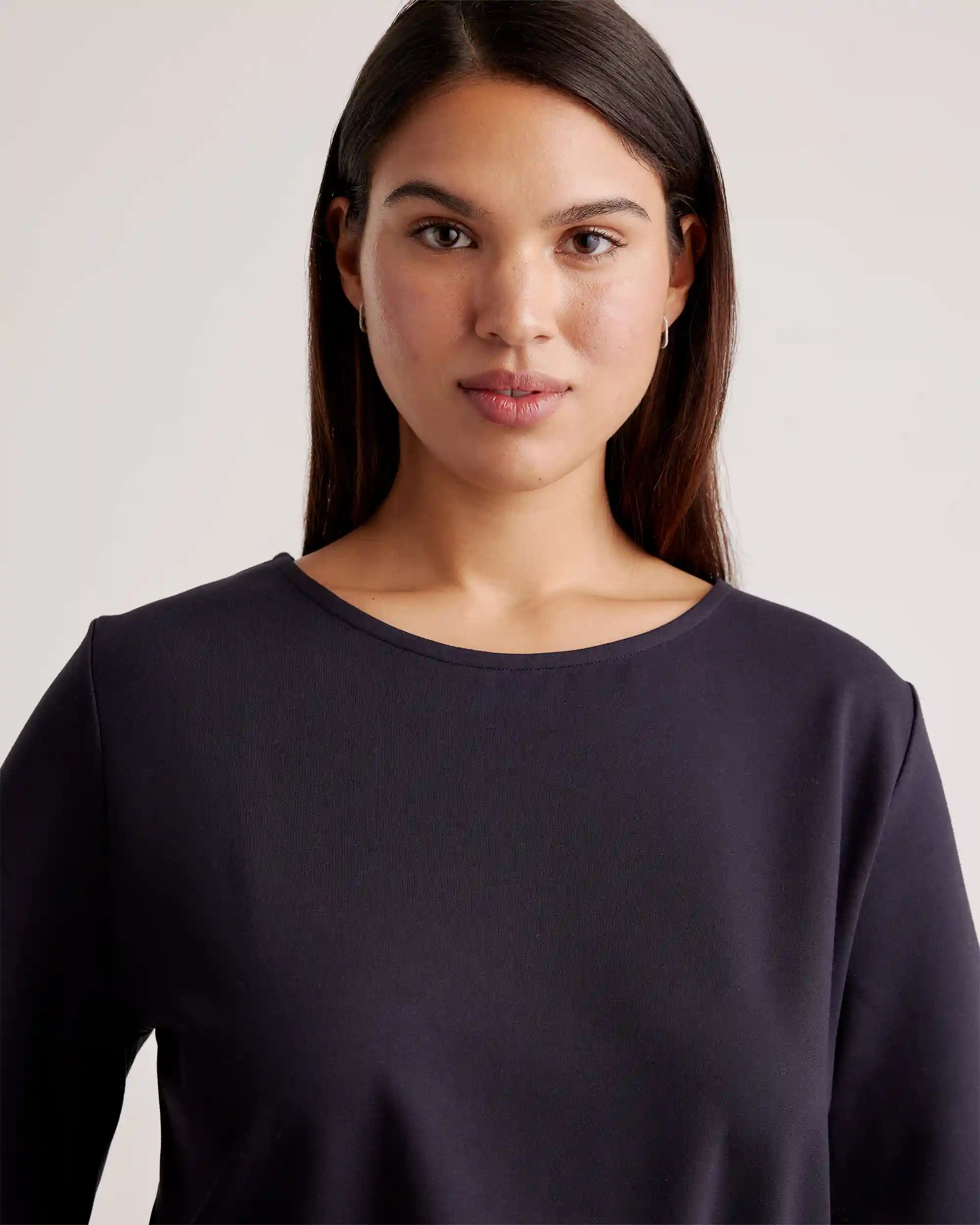 Ultra-Stretch Ponte Short Sleeve Top