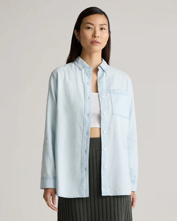 Distressed Denim Oversized Shirt