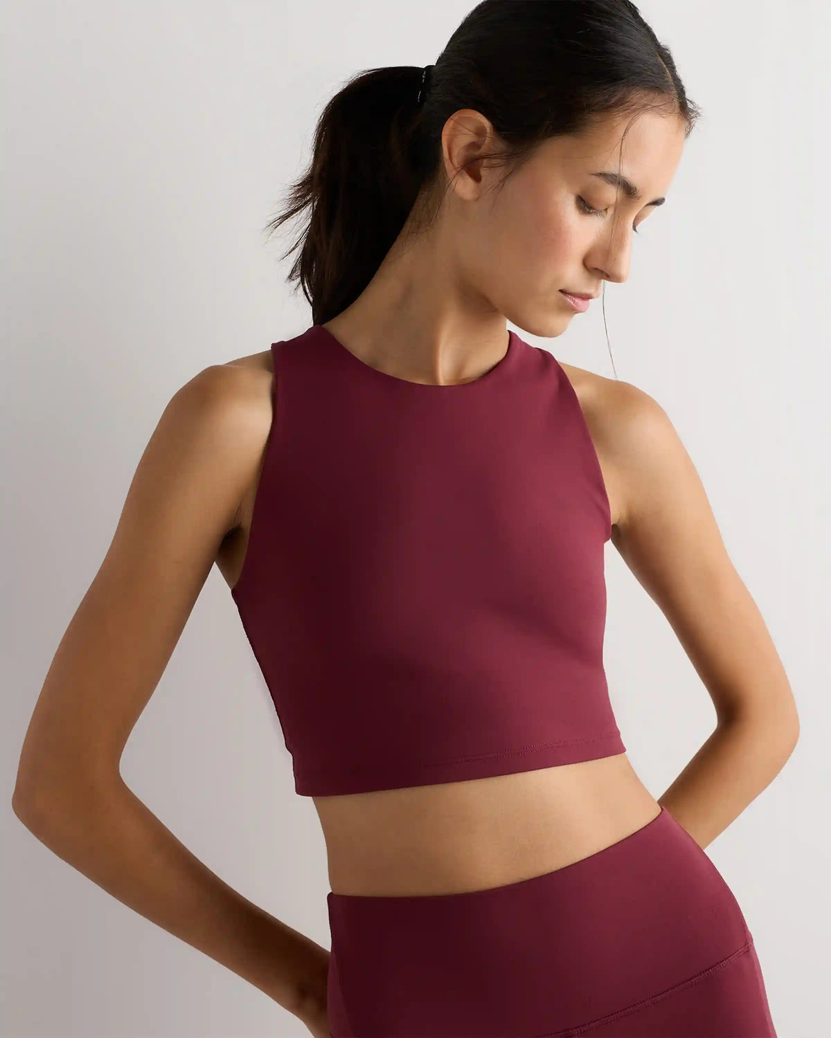 Ultra-Form High-Neck Cropped Tank