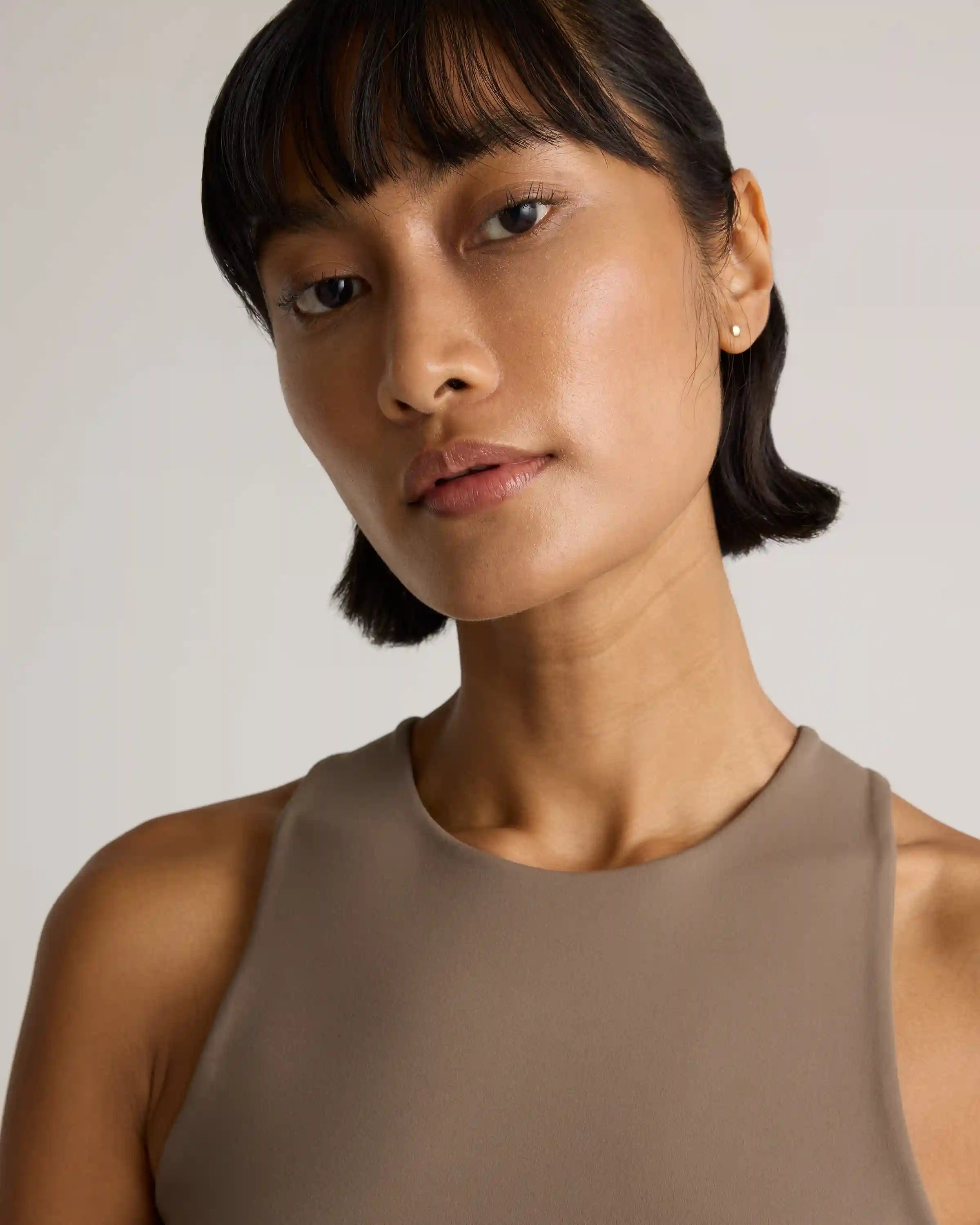 Ultra-Form High-Neck Cropped Tank
