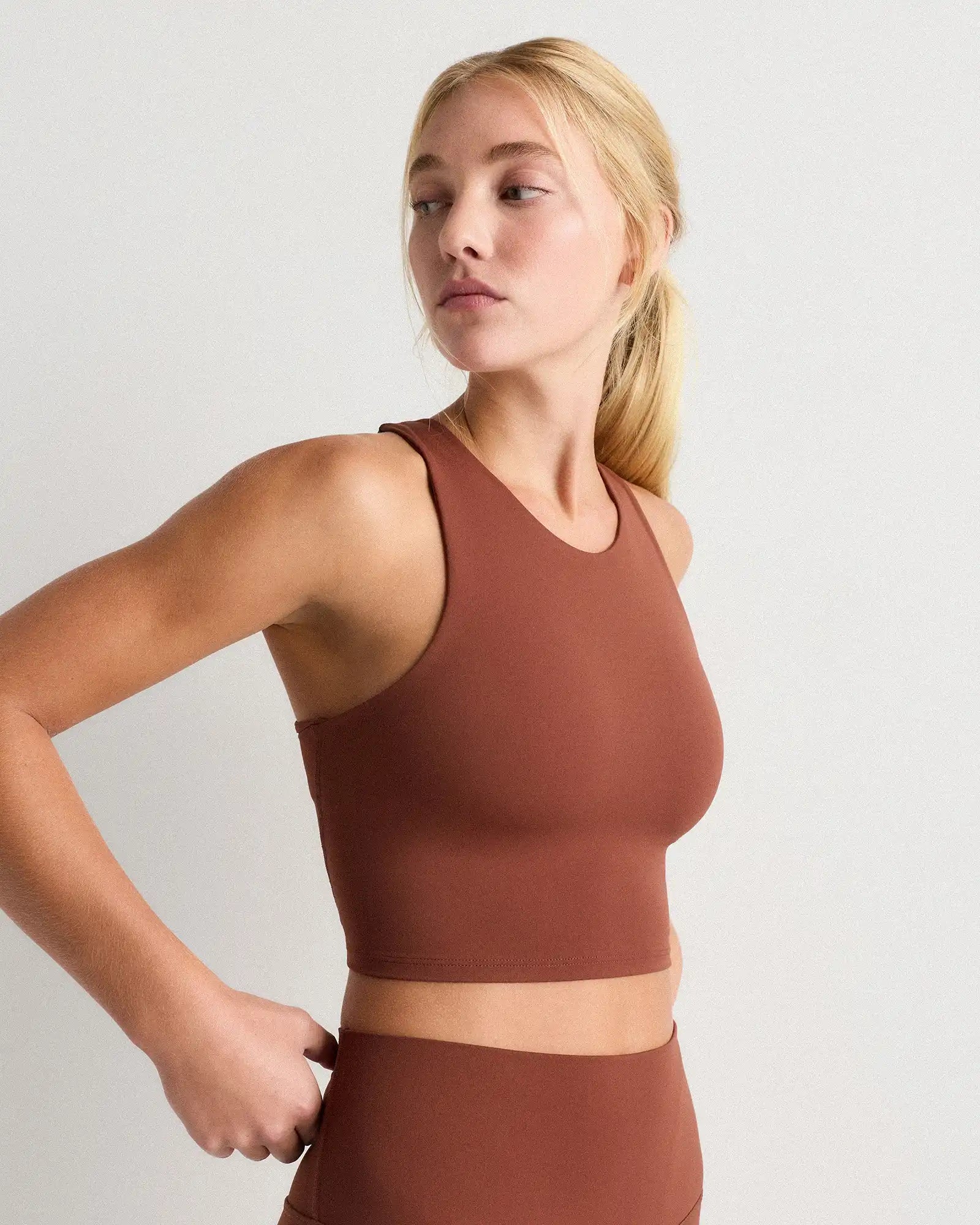 Ultra-Form High-Neck Cropped Tank