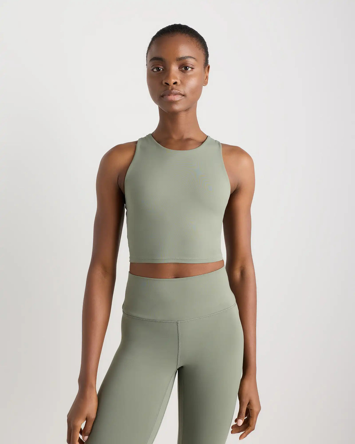 Ultra-Form High-Neck Cropped Tank