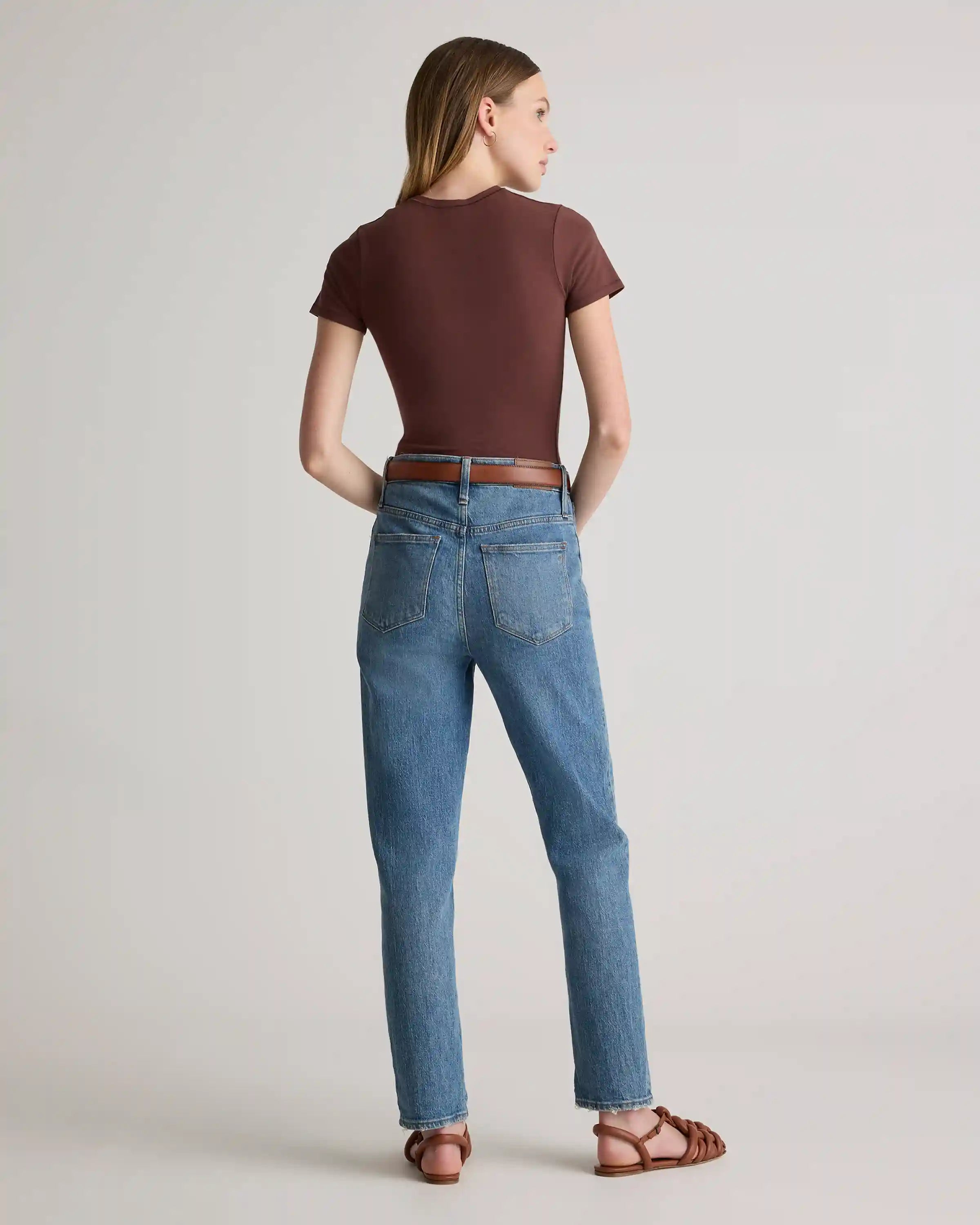 Stretch Cotton Jersey Fitted T-Shirt