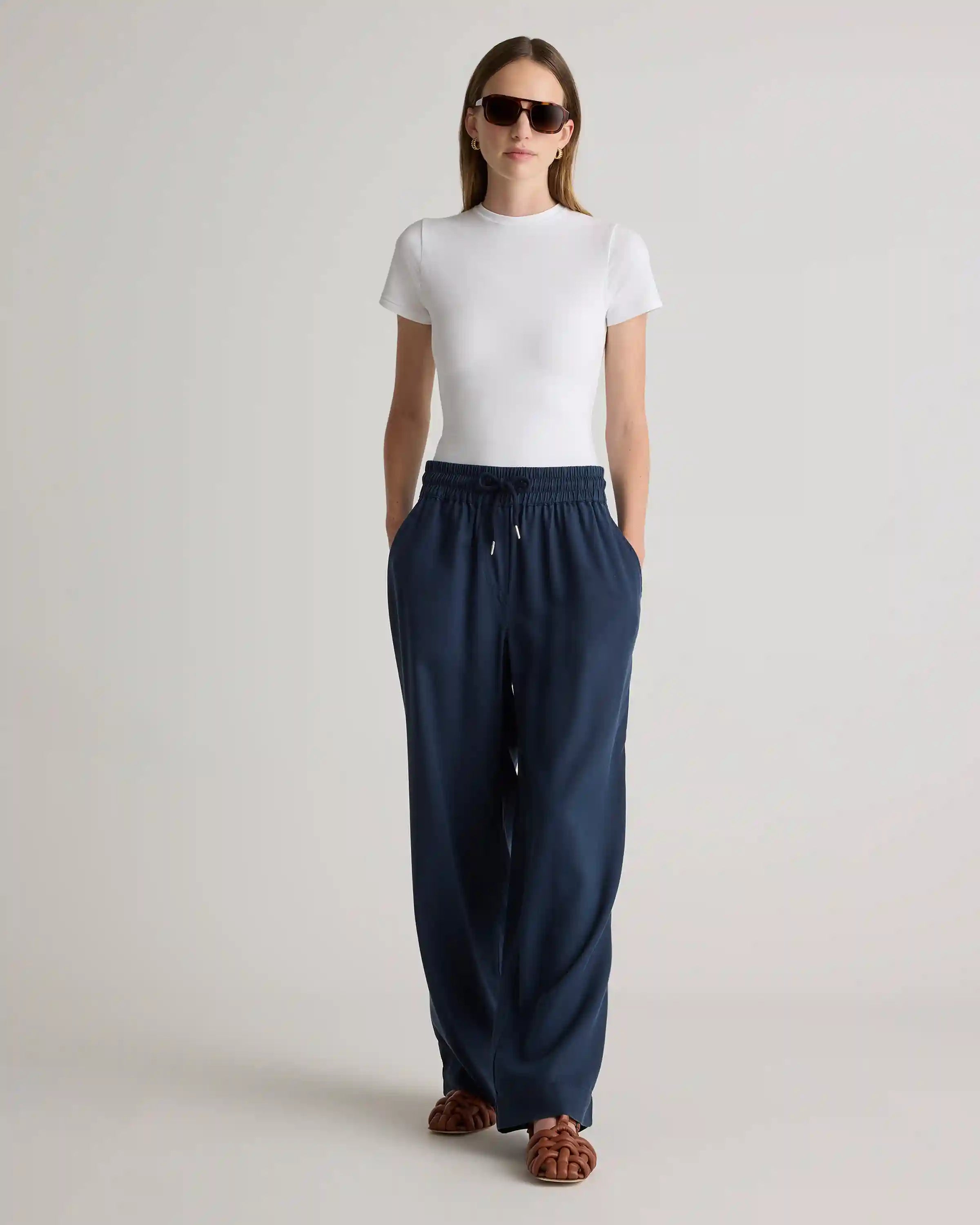 Stretch Cotton Jersey Fitted T-Shirt