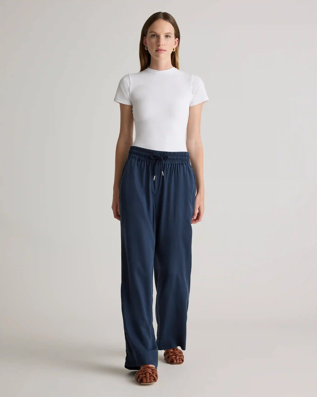 Stretch Cotton Jersey Fitted T-Shirt