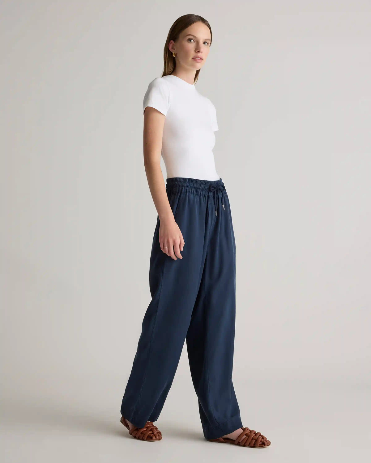 Stretch Cotton Jersey Fitted T-Shirt