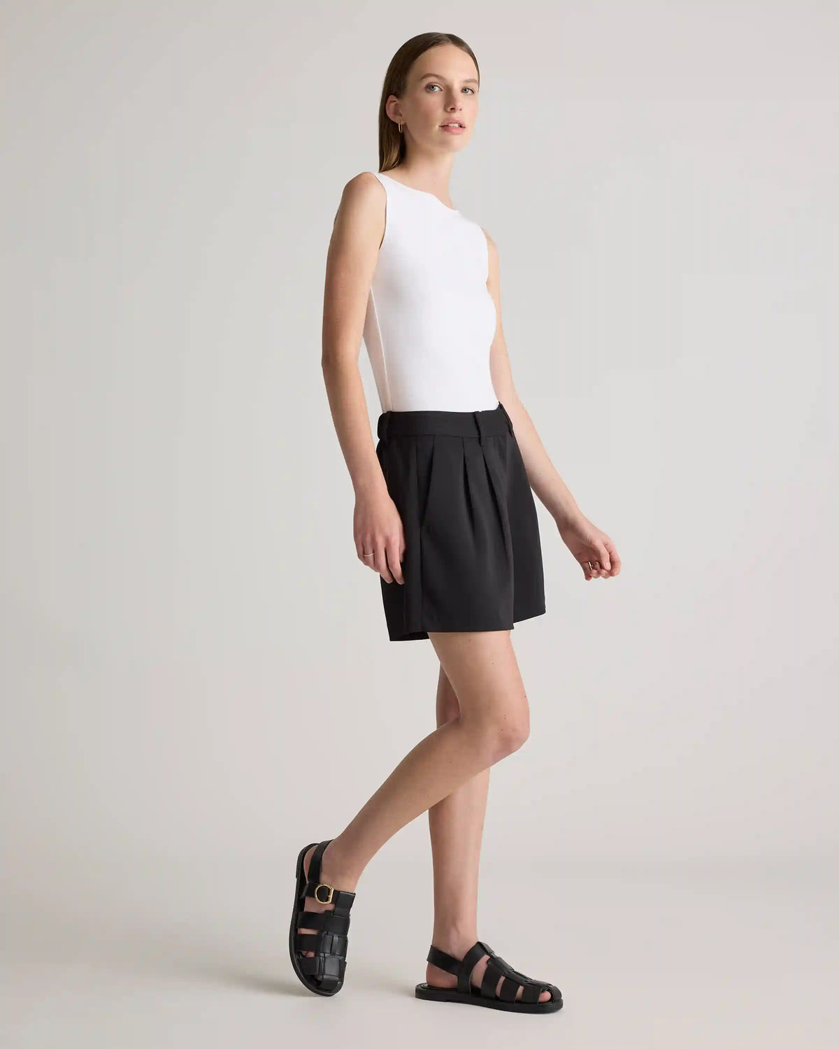 Stretch Cotton Jersey Boat Neck Tank
