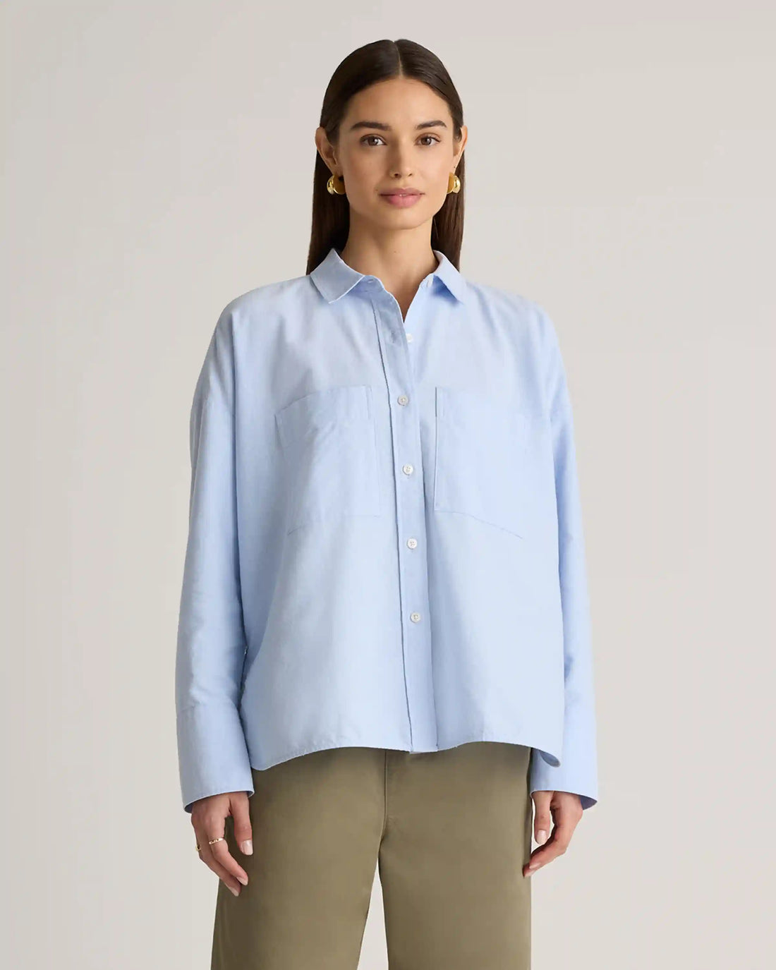 Organic Cotton Boxy Oxford Shirt