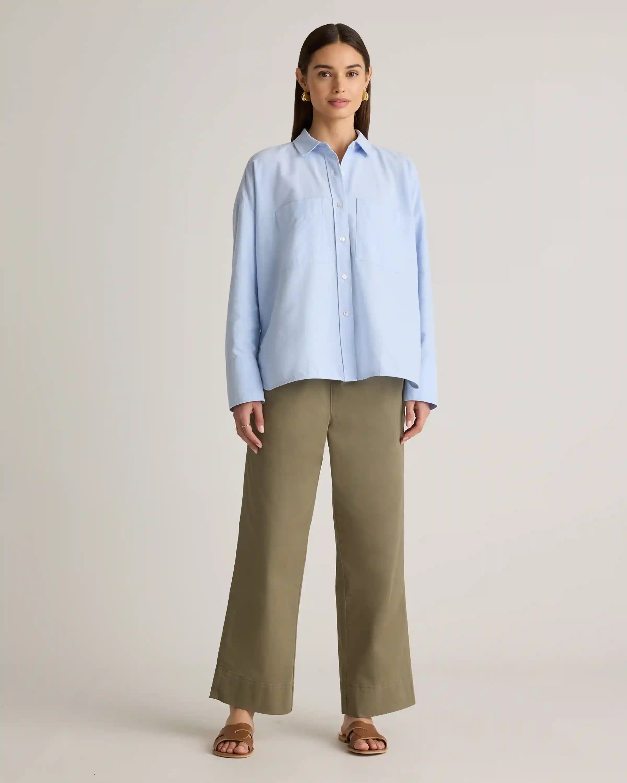 Organic Cotton Boxy Oxford Shirt