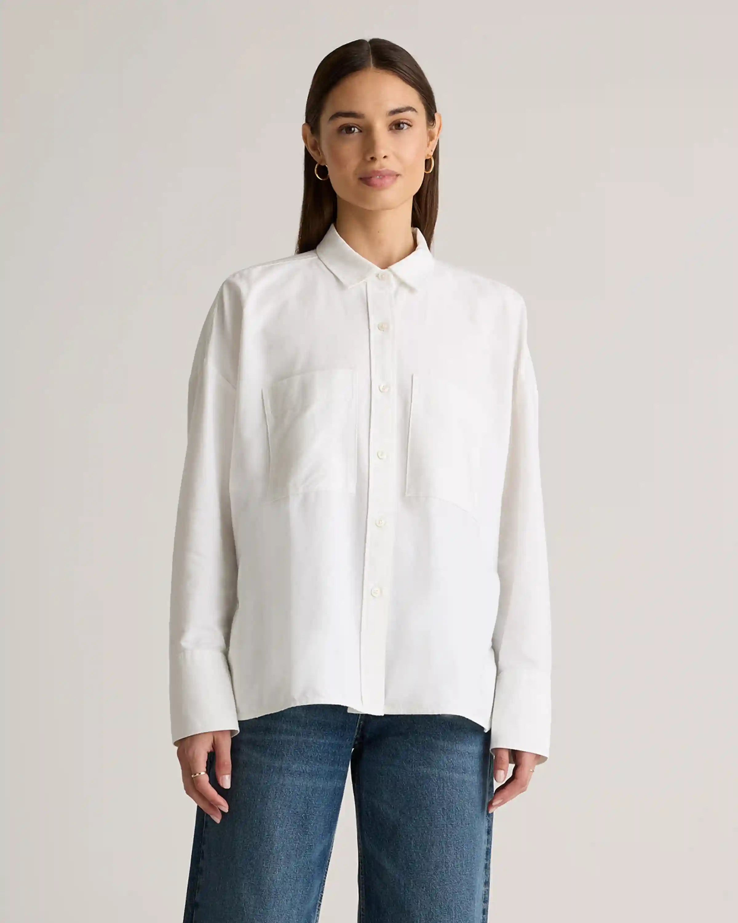 Organic Cotton Boxy Oxford Shirt