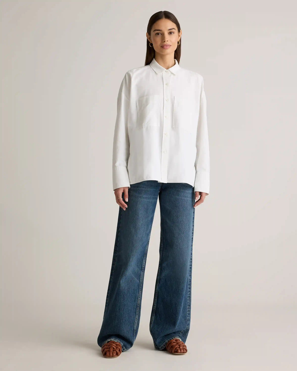 Organic Cotton Boxy Oxford Shirt