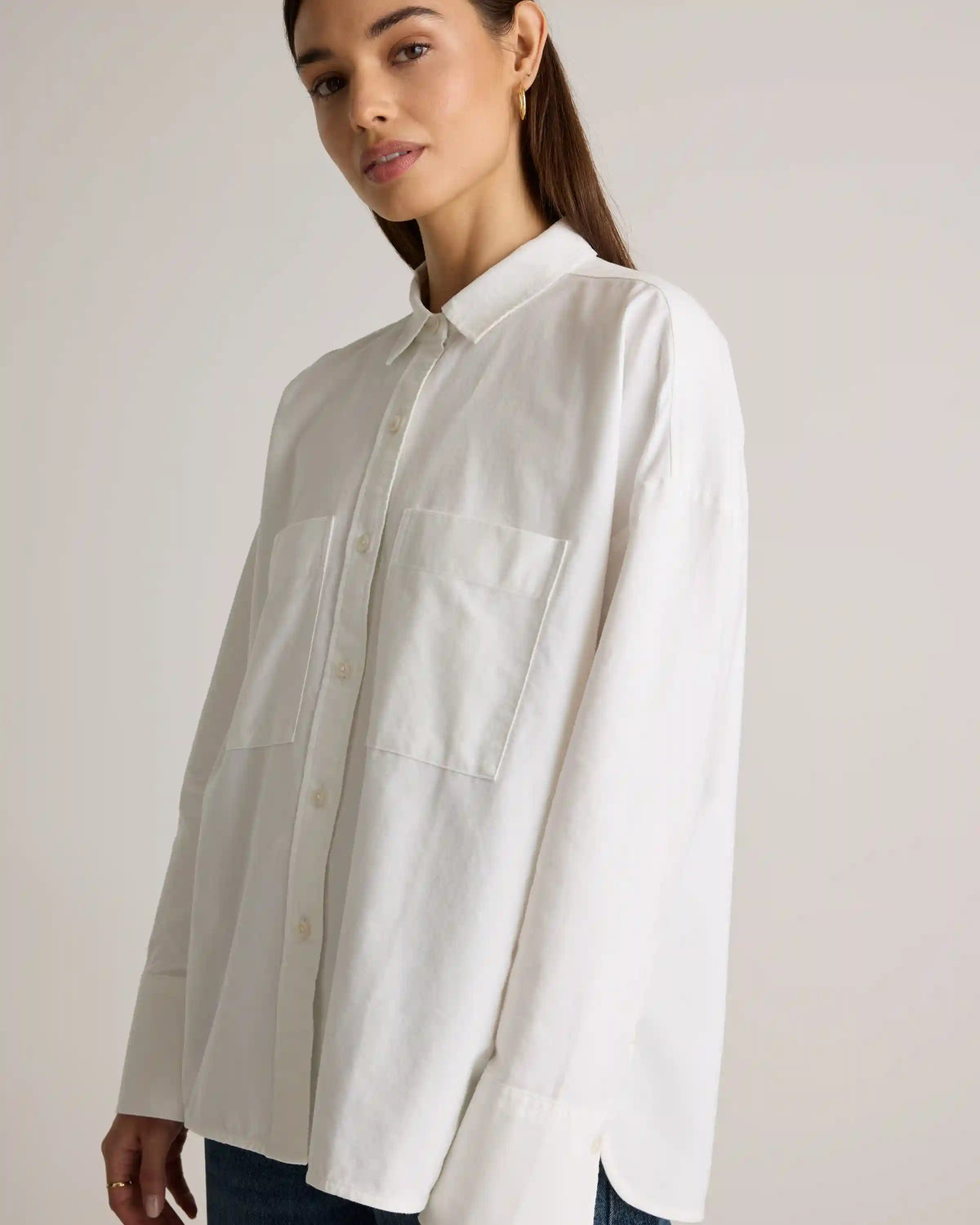 Organic Cotton Boxy Oxford Shirt